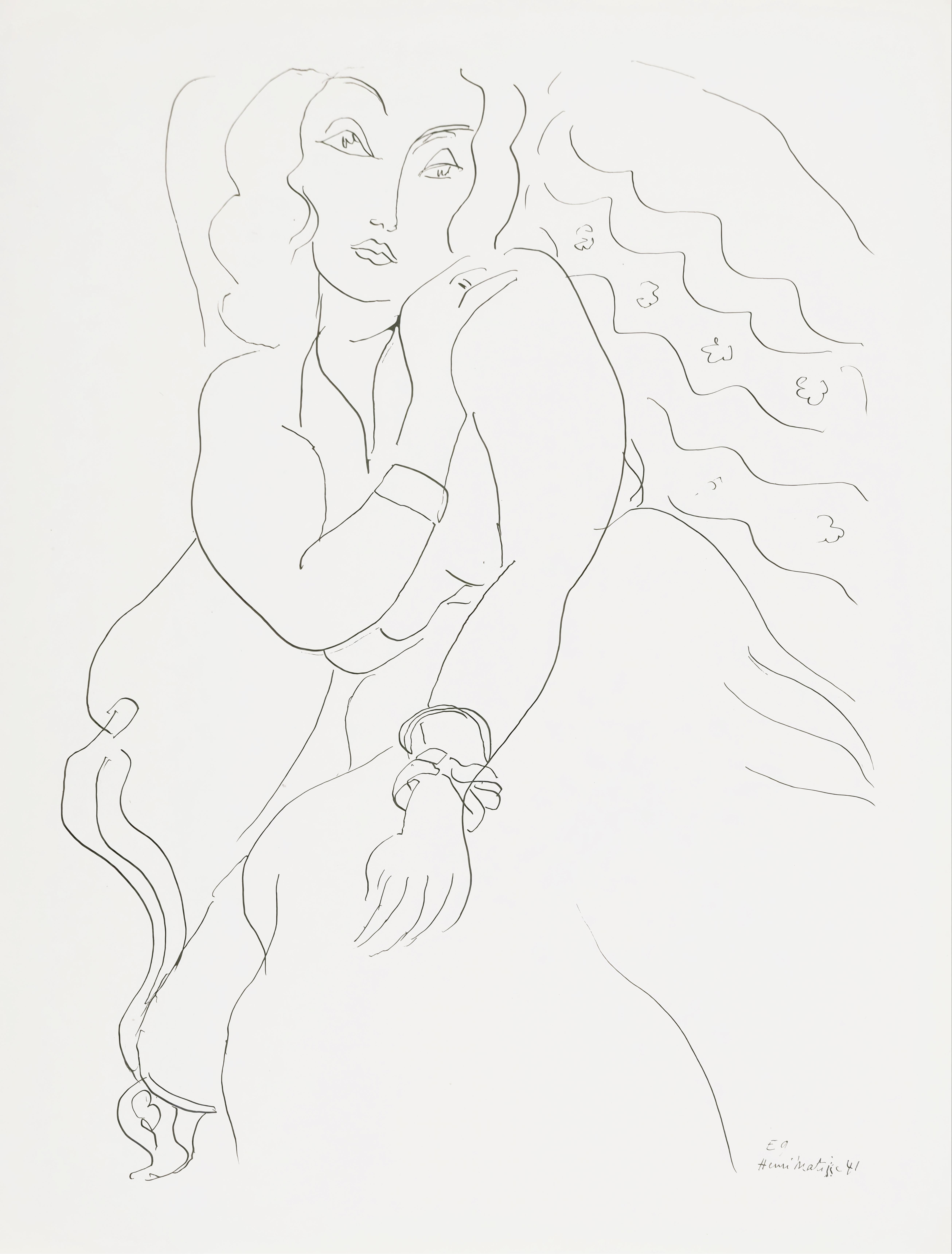 Henri Matisse, Theme E 9, from Themes and Variations, 1943 (after)