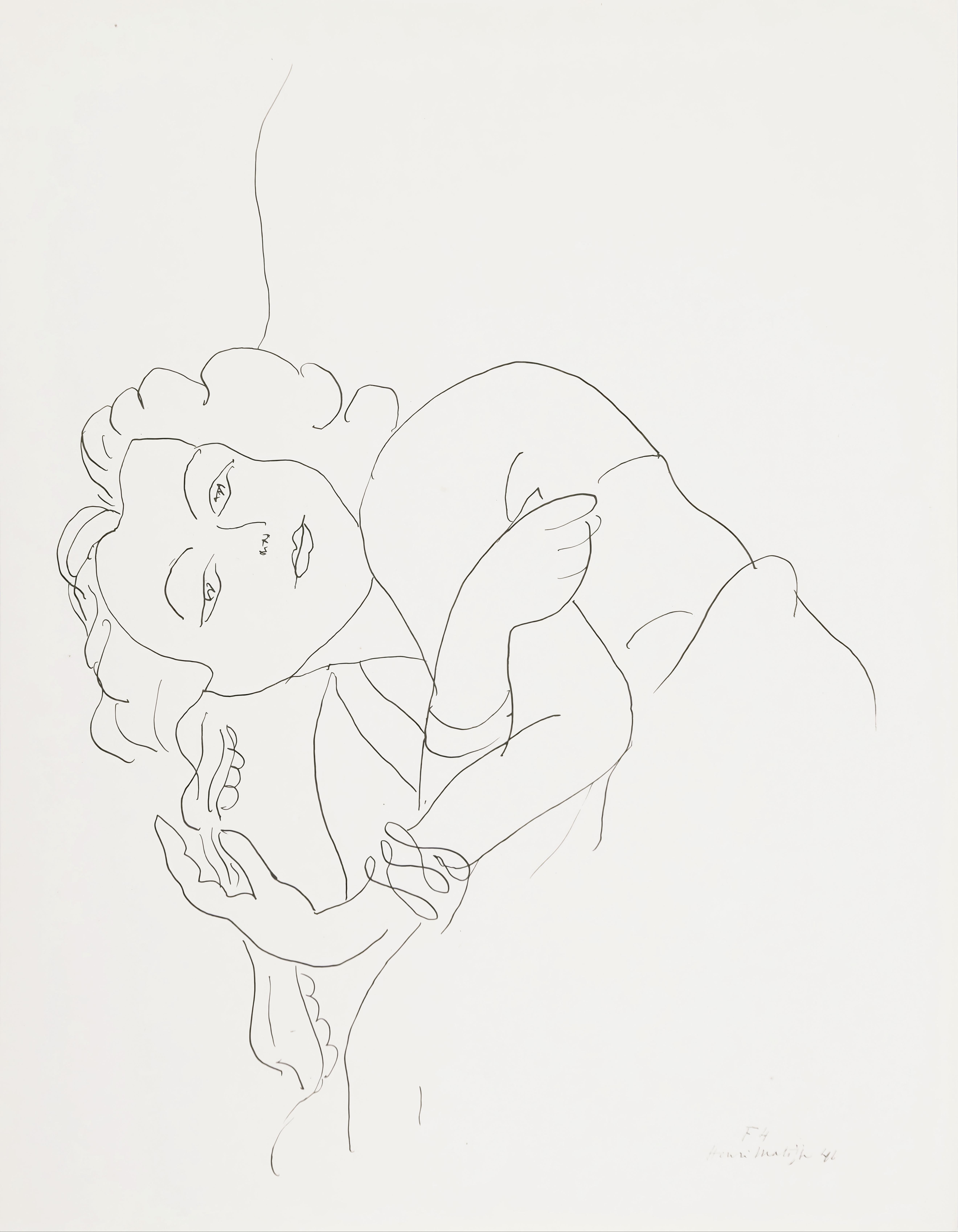 Henri Matisse, Thème F 4, extrait de « Thèmes et variations », 1943 (after) Henri Matisse