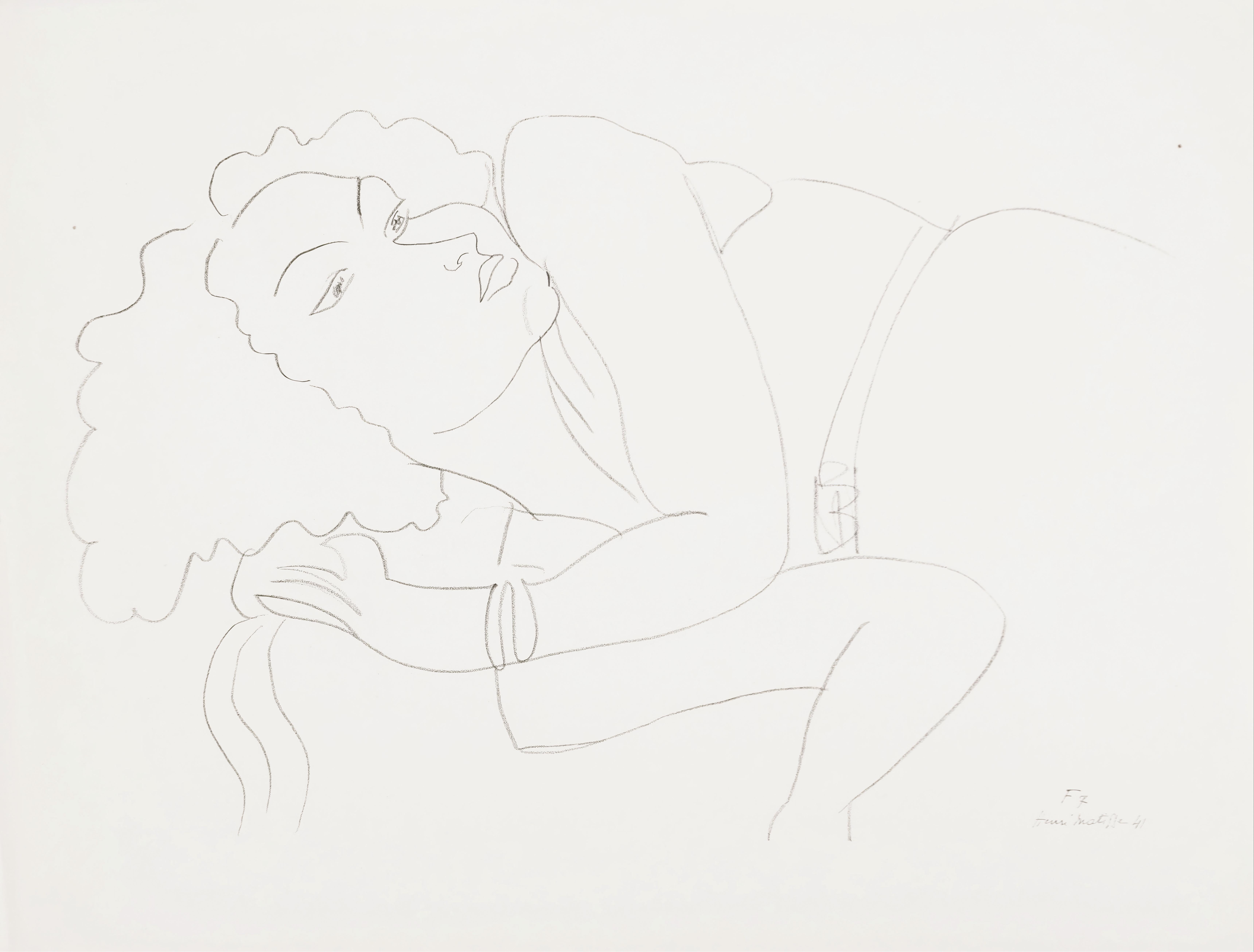 Title: Theme F 7
Year: February 7, 1943
Medium: Collotype on vélin pur fil paper
Size: 10.04 x 13.15 inches
Condition: Very good
Inscription: Signed in the plate, unnumbered
Publisher: Martin Fabiani, éditeur, Paris
Printer: Georges Duval,