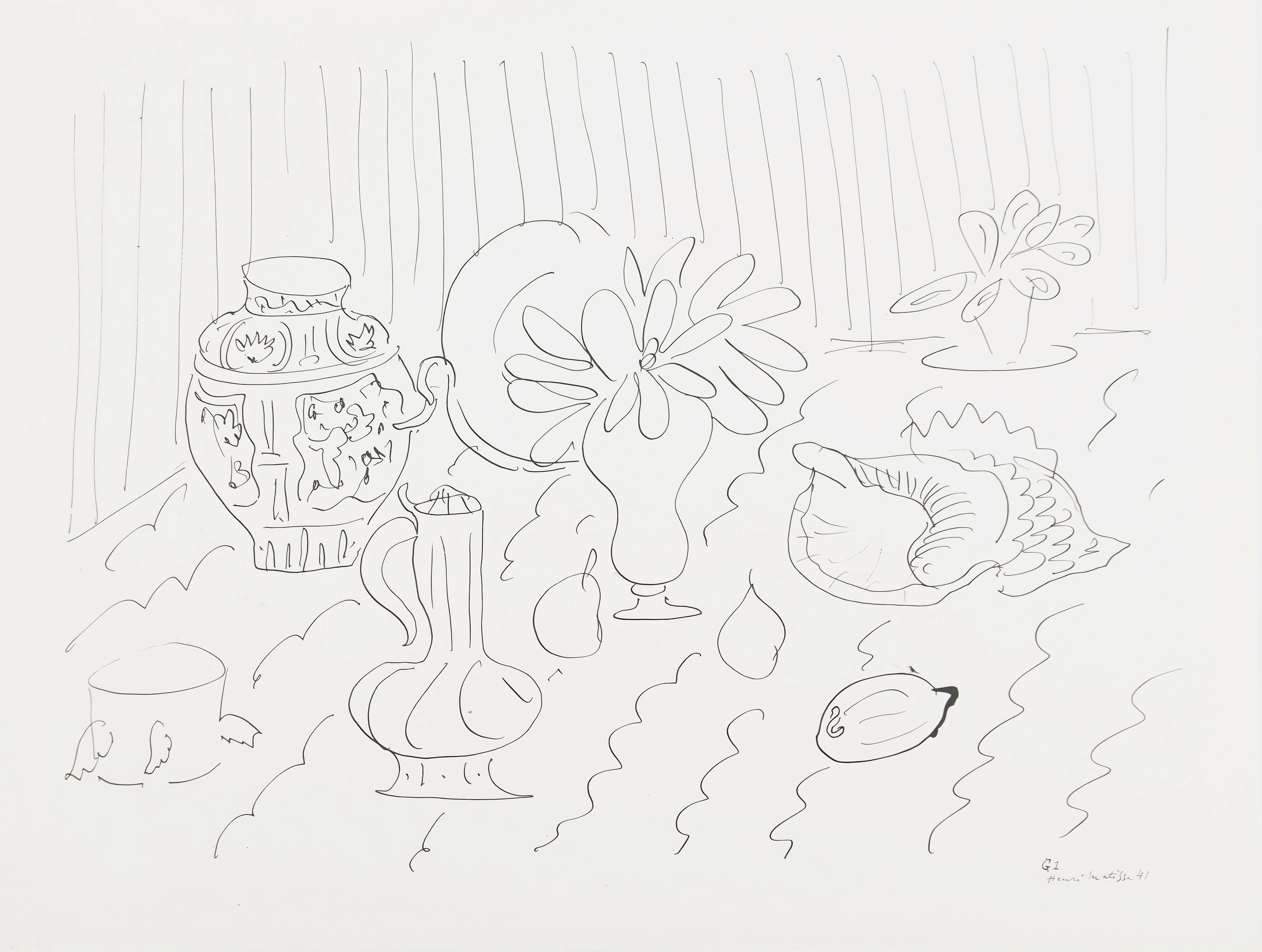 Henri Matisse, Thème G 1, extrait de « Thèmes et variations », 1943 (after) Henri Matisse