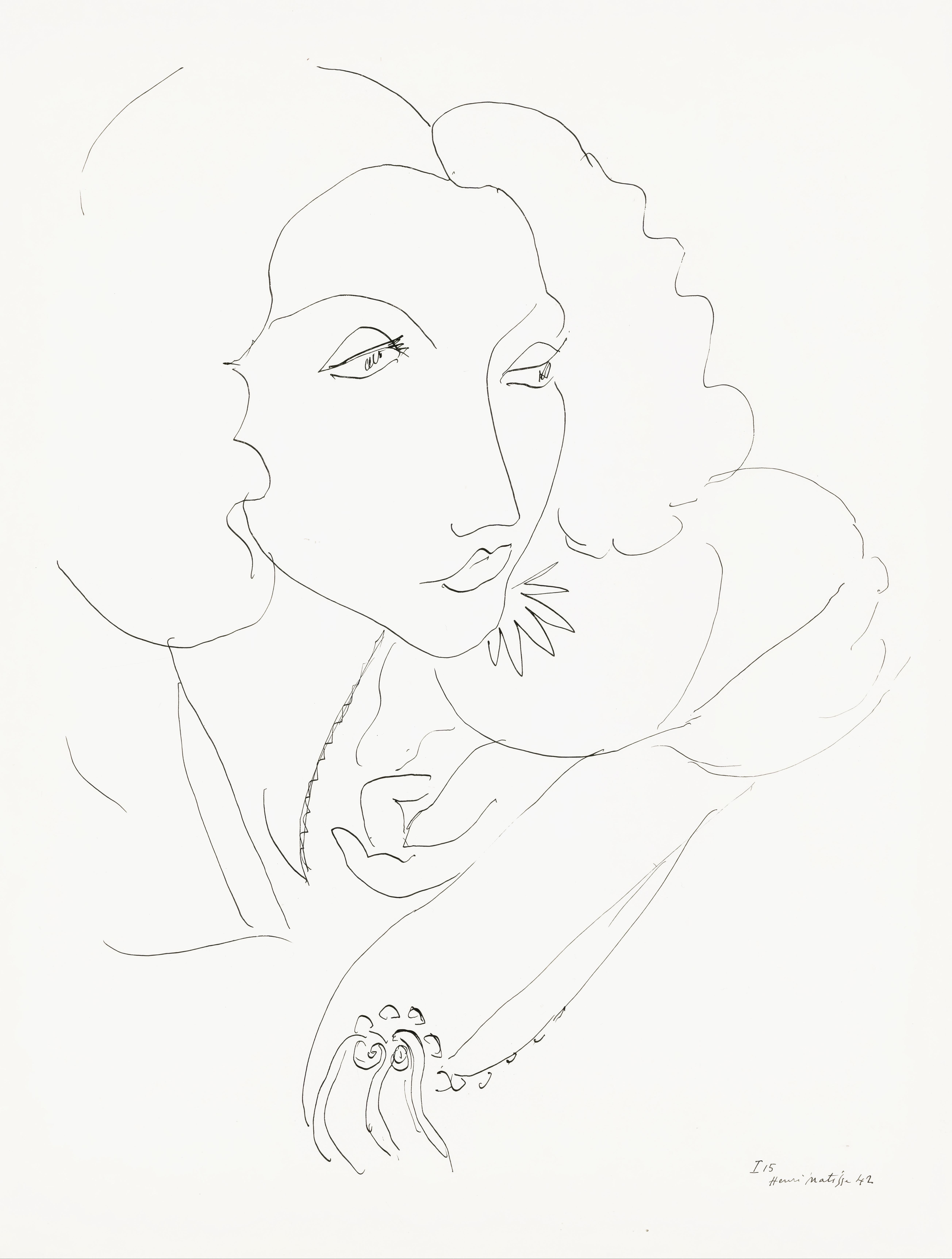 Henri Matisse, Theme I 15, from Themes and Variations, 1943 (after)