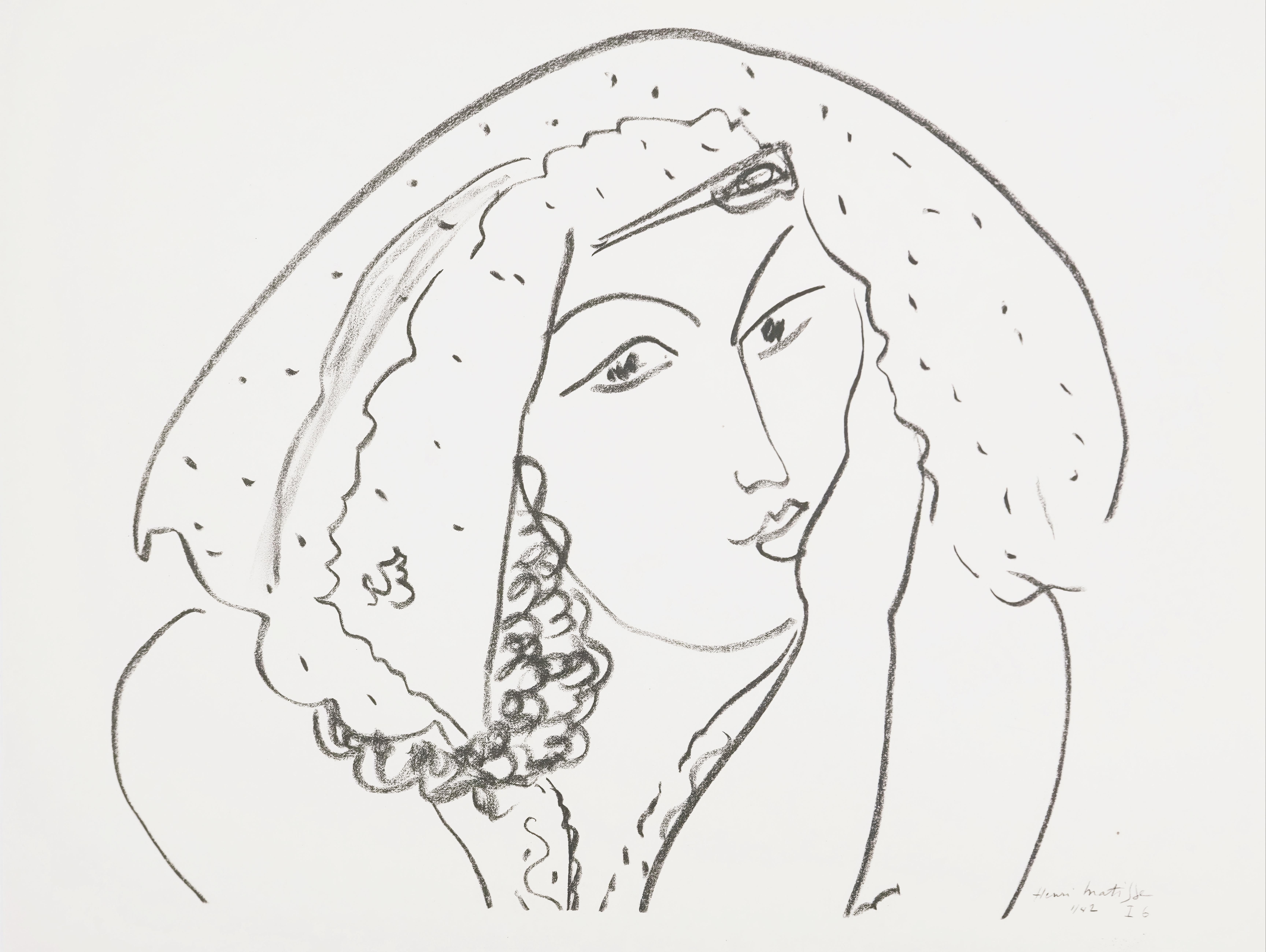 Henri Matisse, Thème I 6, extrait de « Thèmes et variations », 1943 (d'après)