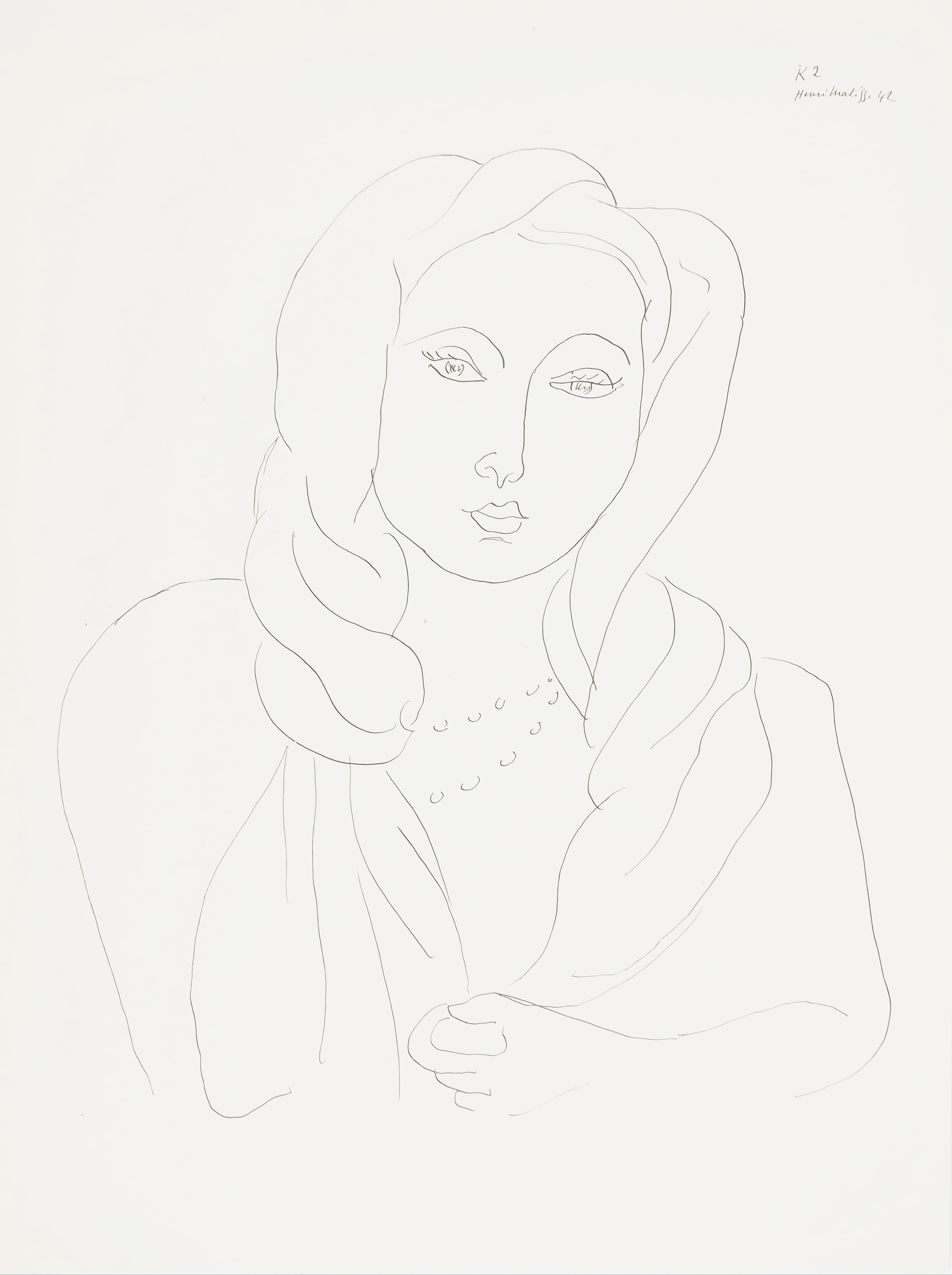 Henri Matisse, Theme K 2, from Themes and Variations, 1943 (after)