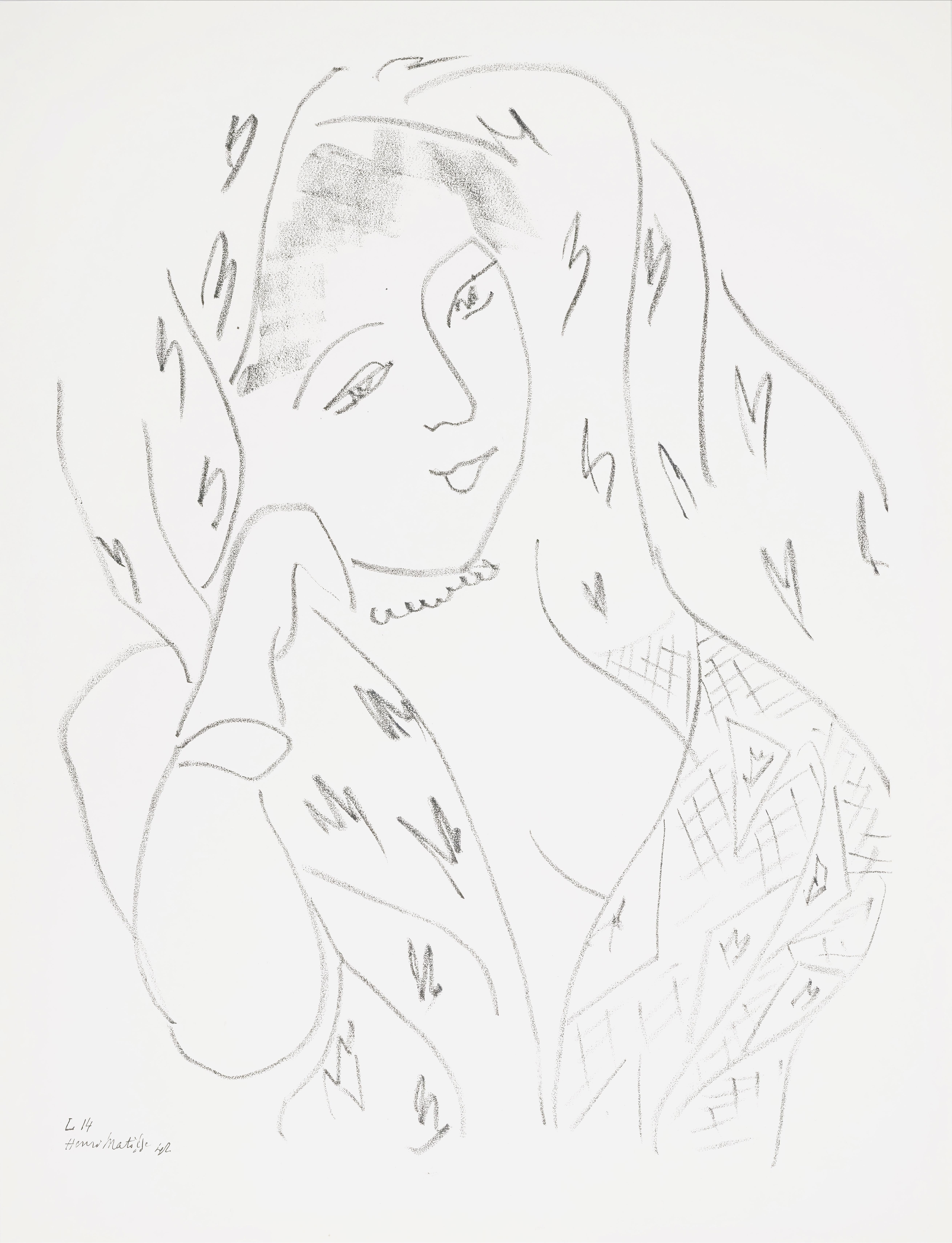 Titre : Thème L 14
Date : 7 février 1943
Technique : collotype sur papier vélin pur fil
Dimensions : 13,15 x 10,04 pouces
Condit : Très bon
Inscription : Signé dans la plaque, non numéroté
Éditeur : Martin Fabiani, éditeur, Paris
Imprimeur : Georges