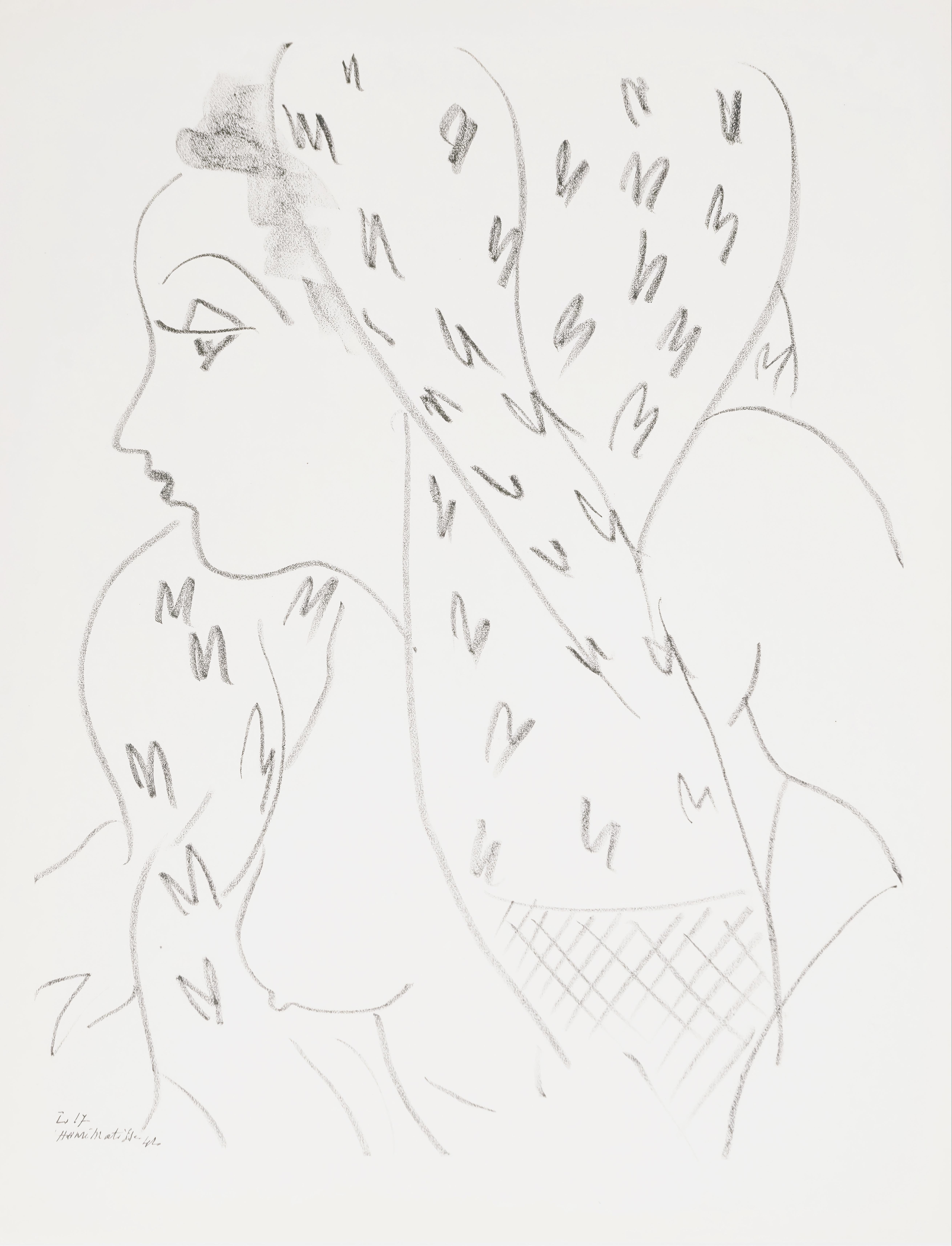 Henri Matisse, Thème L 17, extrait de « Thèmes et variations », 1943 (d'après)