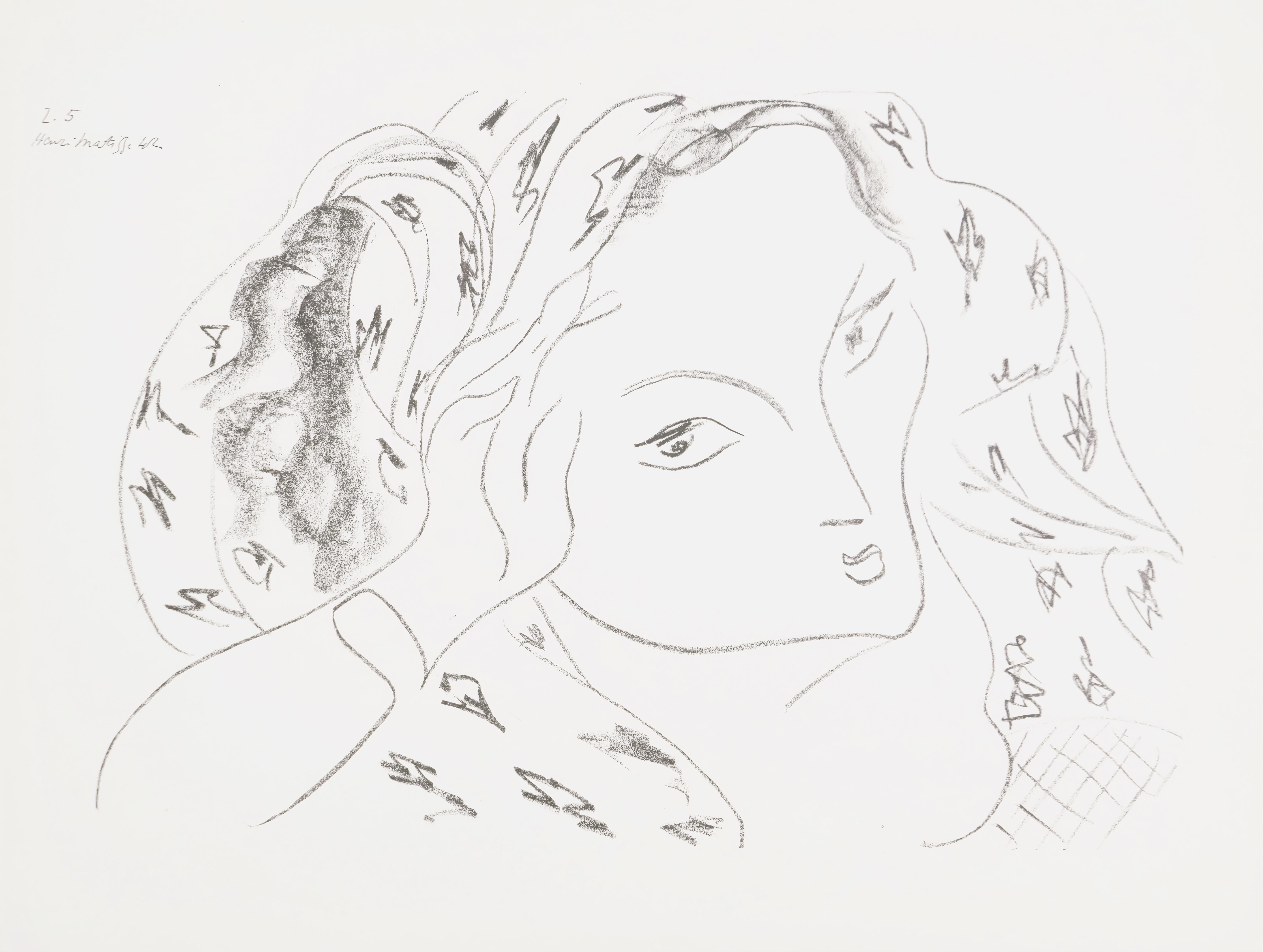 Title: Theme L 5
Year: February 7, 1943
Medium: Collotype on vélin pur fil paper
Size: 10.04 x 13.15 inches
Condition: Very good
Inscription: Signed in the plate, unnumbered
Publisher: Martin Fabiani, éditeur, Paris
Printer: Georges Duval,