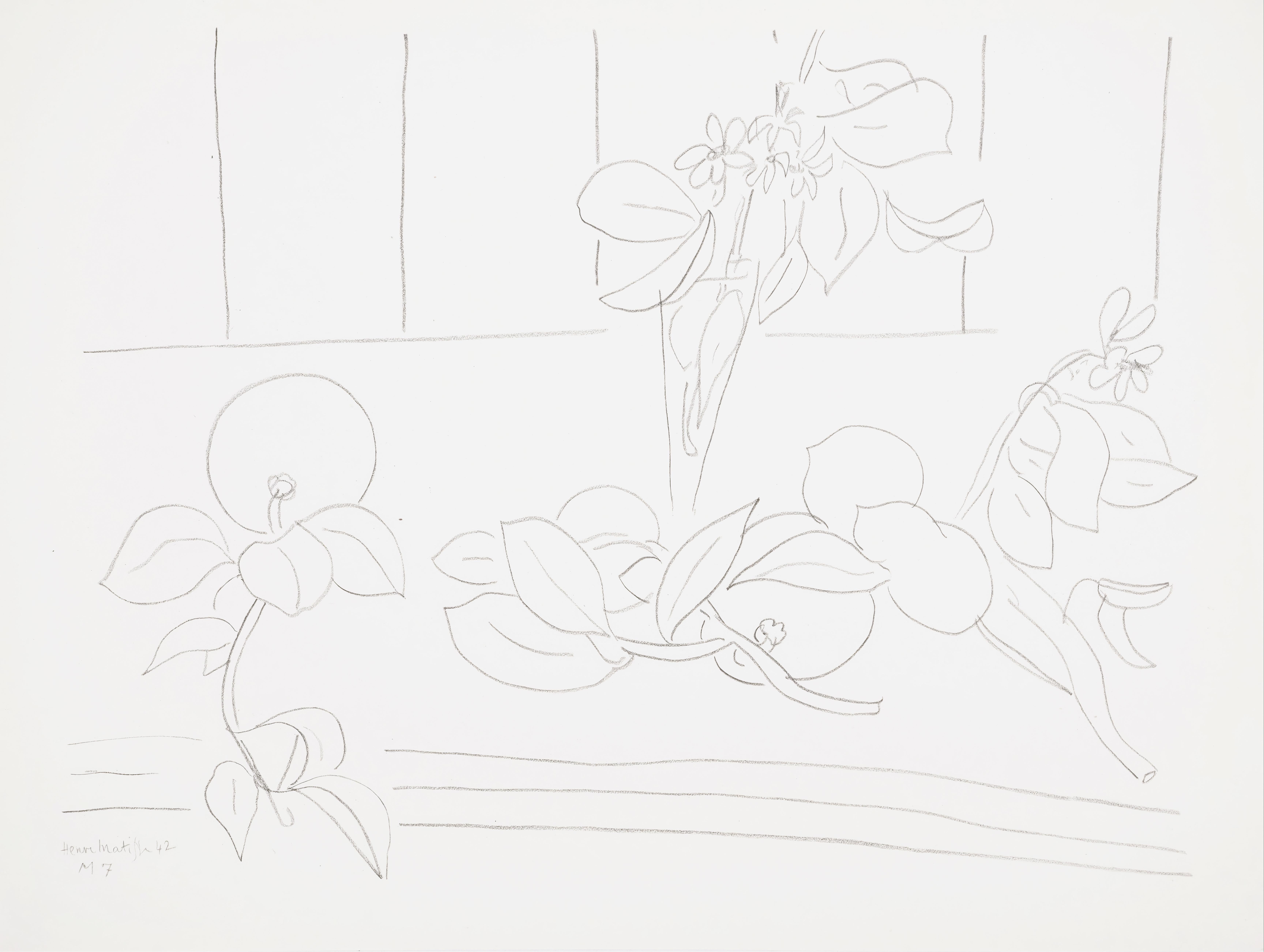 Henri Matisse, Thème M 7, extrait de « Thèmes et variations », 1943 (d'après)