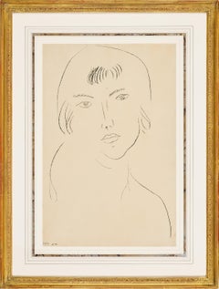 Antique Henri Matisse -- Visage À La Frange