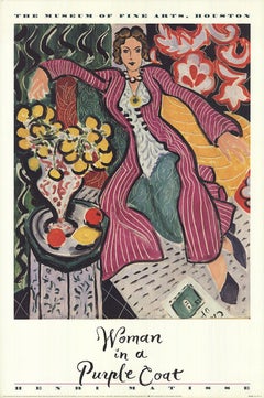 Retro Henri Matisse 'Woman in a Purple Coat' 1993- Offset Lithograph