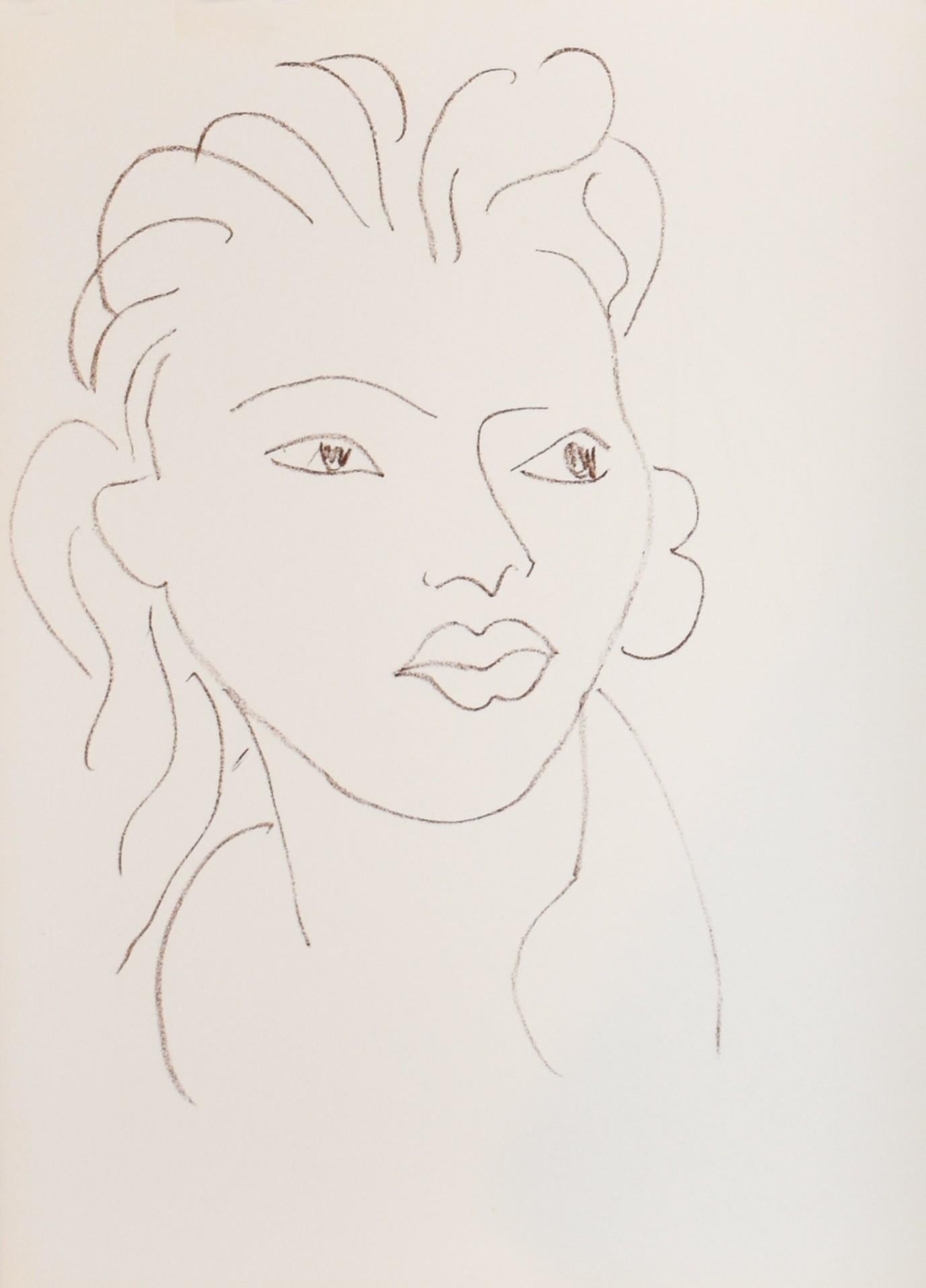 Henri Matisse Portrait Print - Hier, de tes Doights d'Or Pale, from Poesies Antillaises