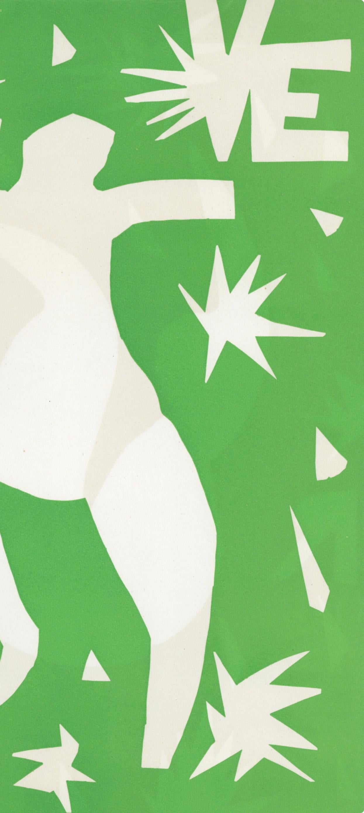 Icarus (Duthuit 104), Verve: Revue Artistique et Littéraire - Green Abstract Print by Henri Matisse