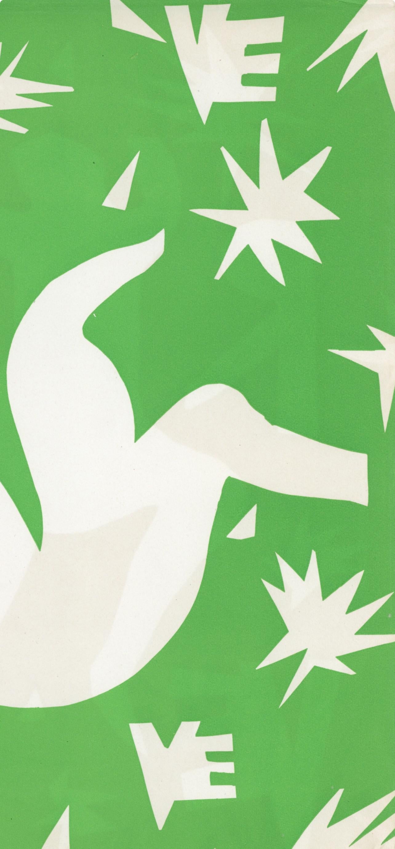 Icarus (Duthuit 104), Verve: Revue Artistique et Littéraire - Green Abstract Print by Henri Matisse