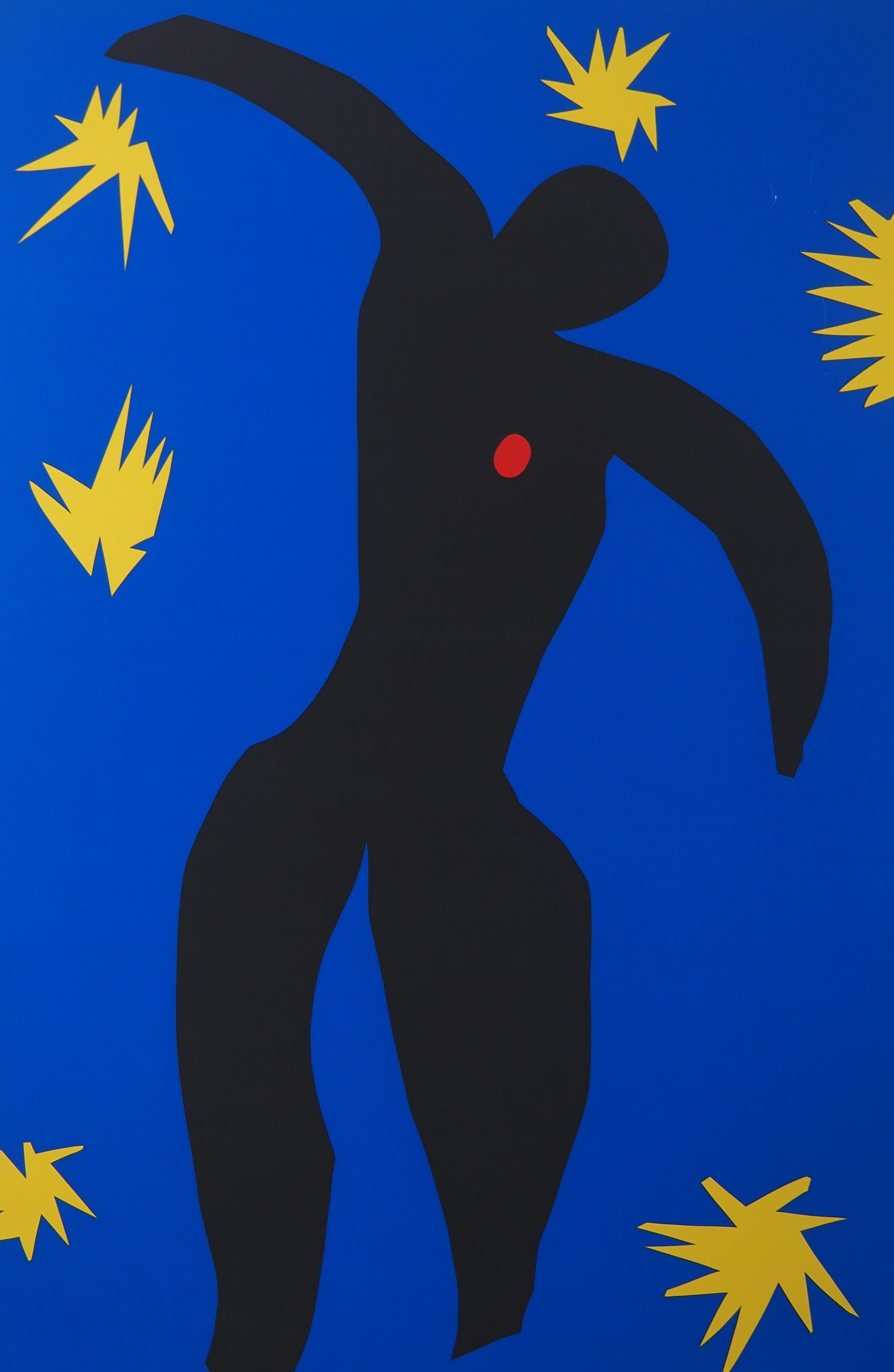 Icarus in the Stars - Screen Print - Blue Figurative Print by Henri Matisse
