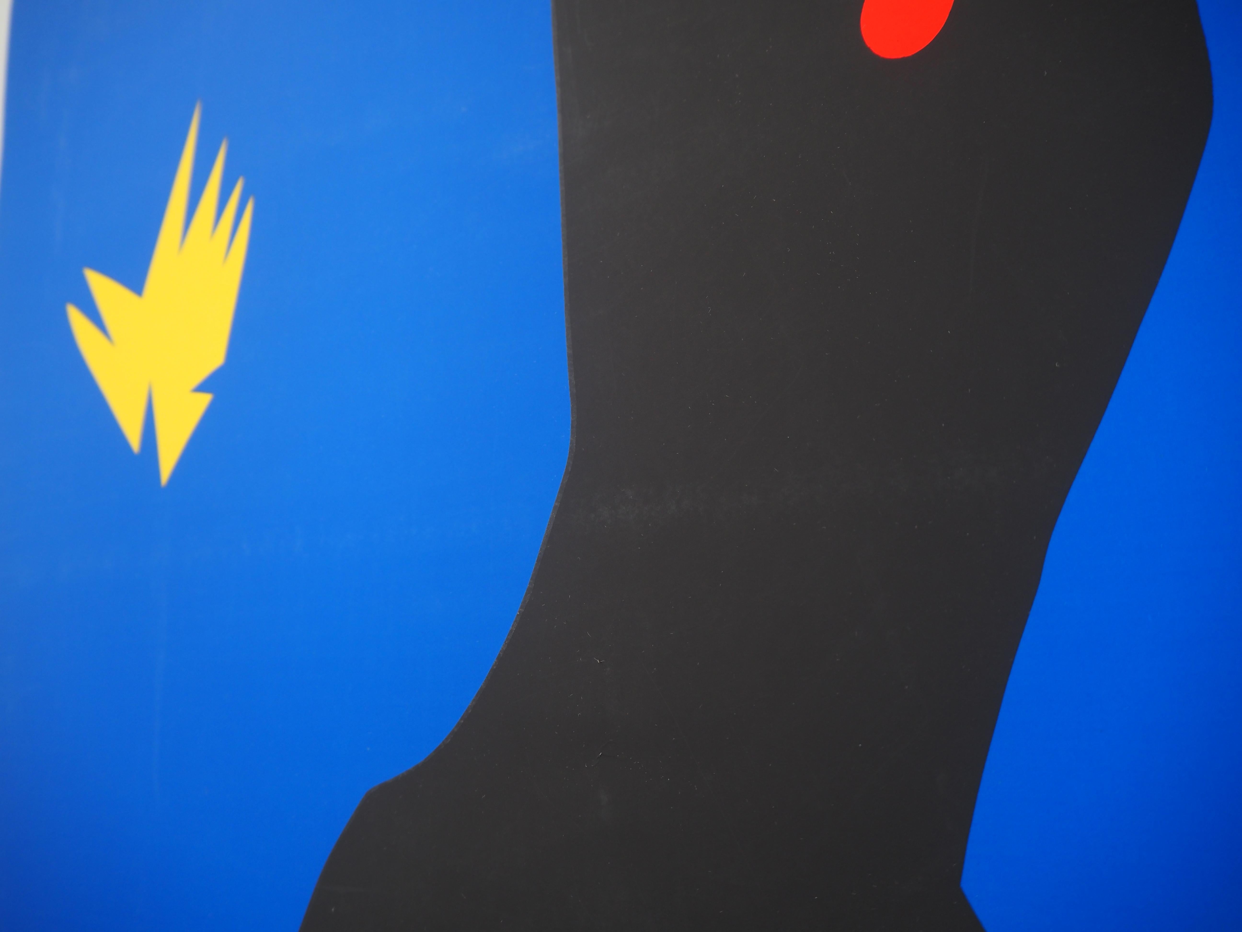 Icarus in the Stars - Screen Print - Blue Figurative Print by Henri Matisse