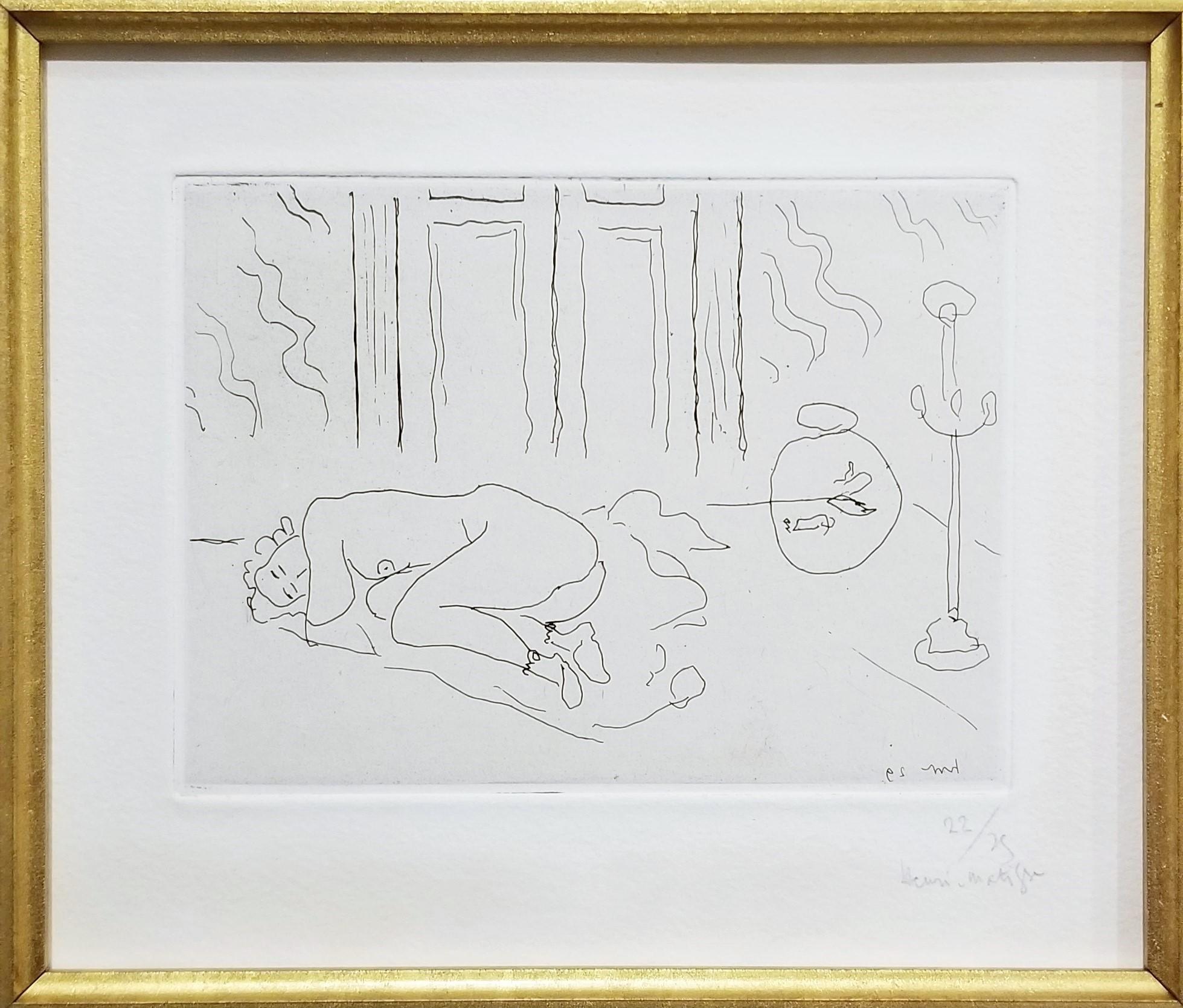 Figure endormie dans un intérieur (Interieur mit schlafender Figur) /// Matisse  – Print von Henri Matisse