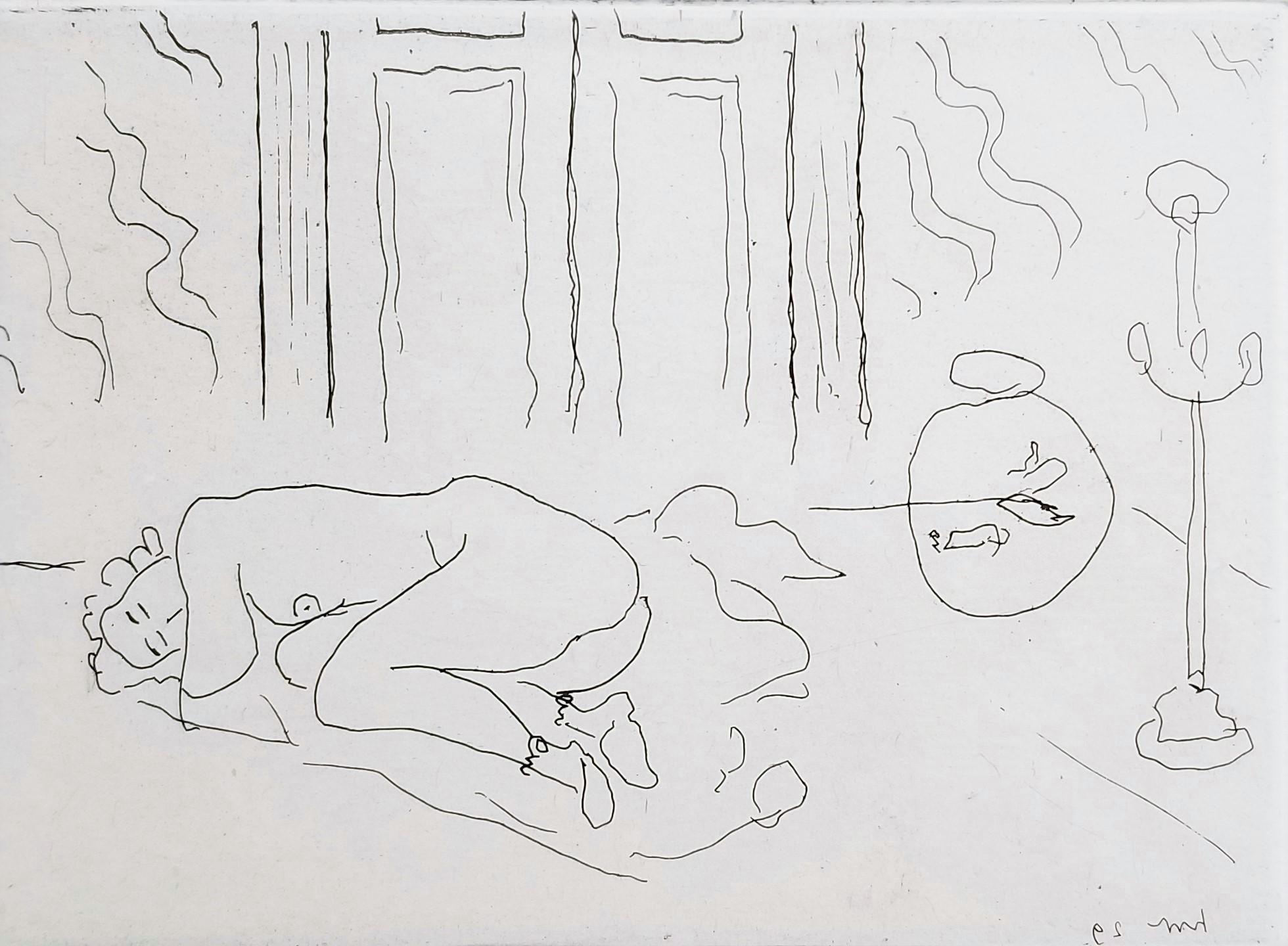 Henri Matisse Nude Print – Figure endormie dans un intérieur (Interieur mit schlafender Figur) /// Matisse 