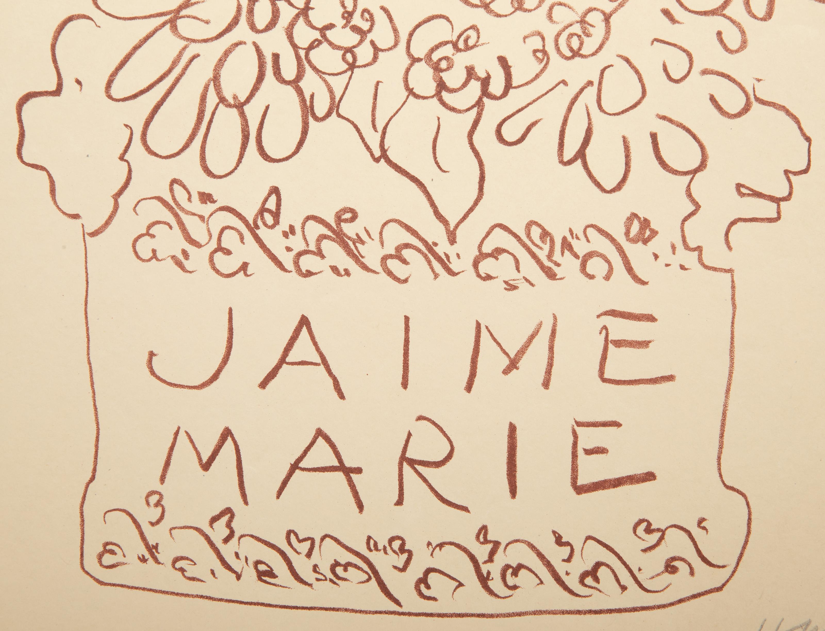 Jaime Marie, Lithograph by Henri Matisse 1