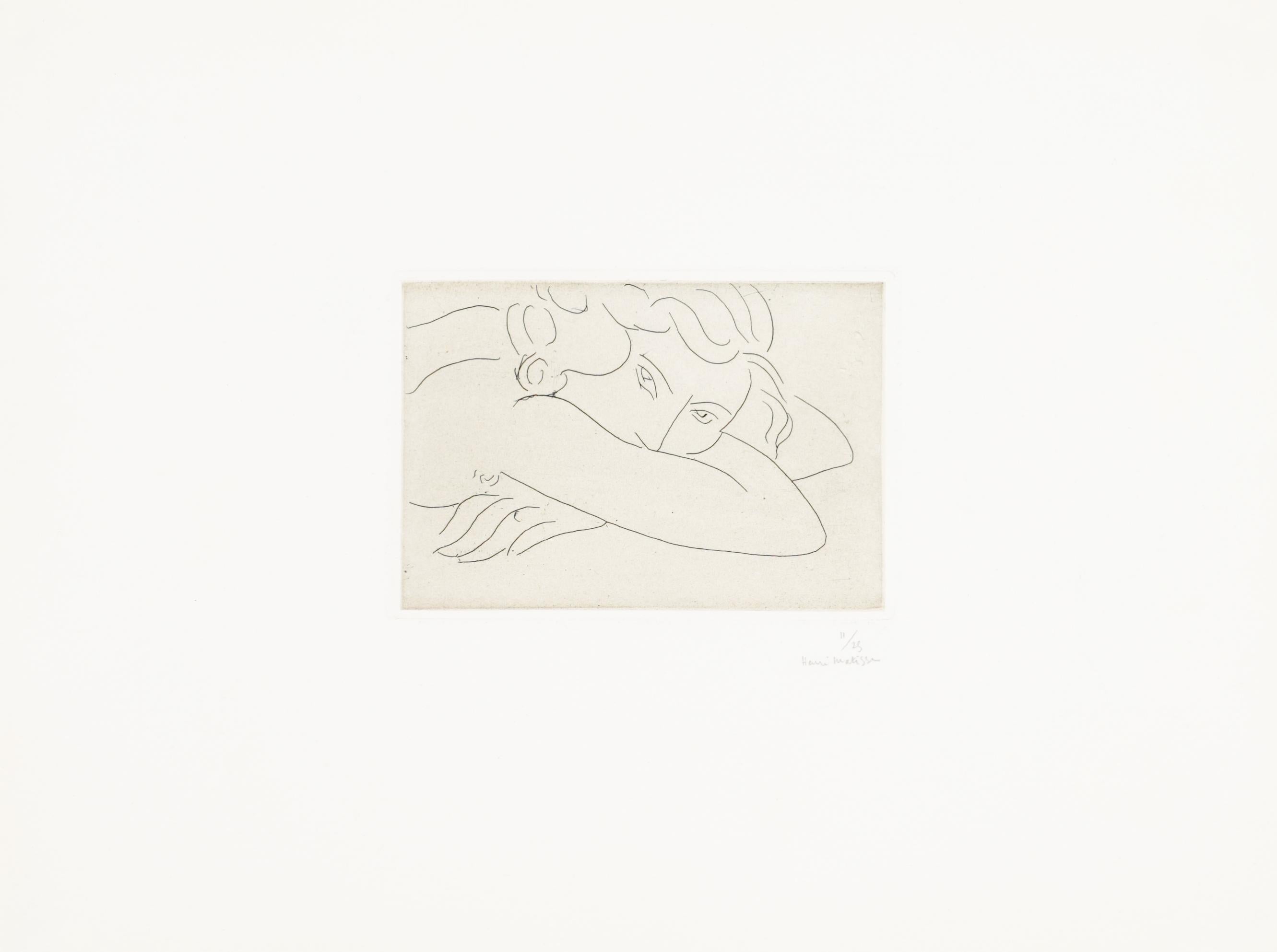 Henri Matisse Figurative Print - Jeune femme le visage enfoui dans les bras