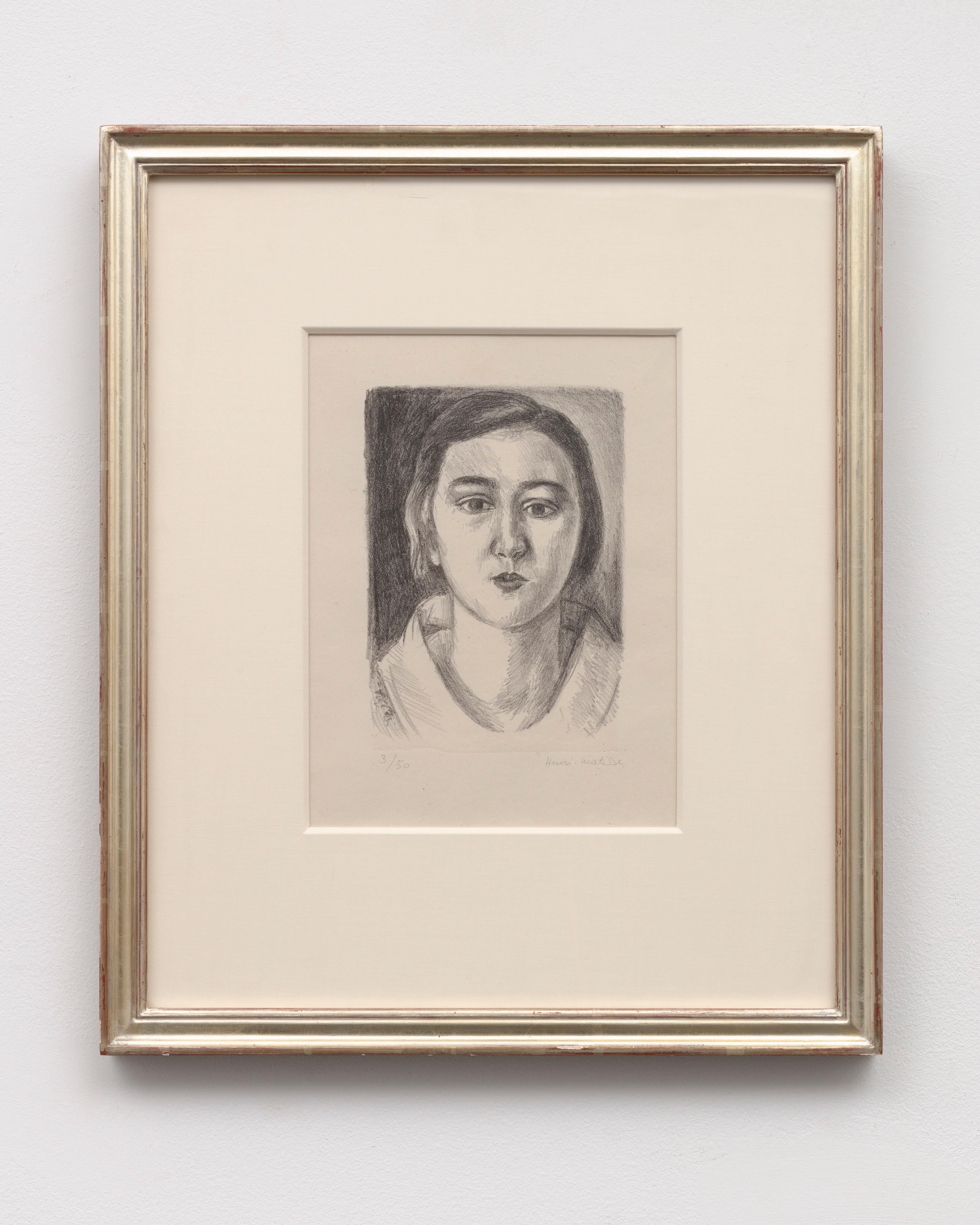 Henri Matisse Portrait Print - Jeune fille au col d'organdi