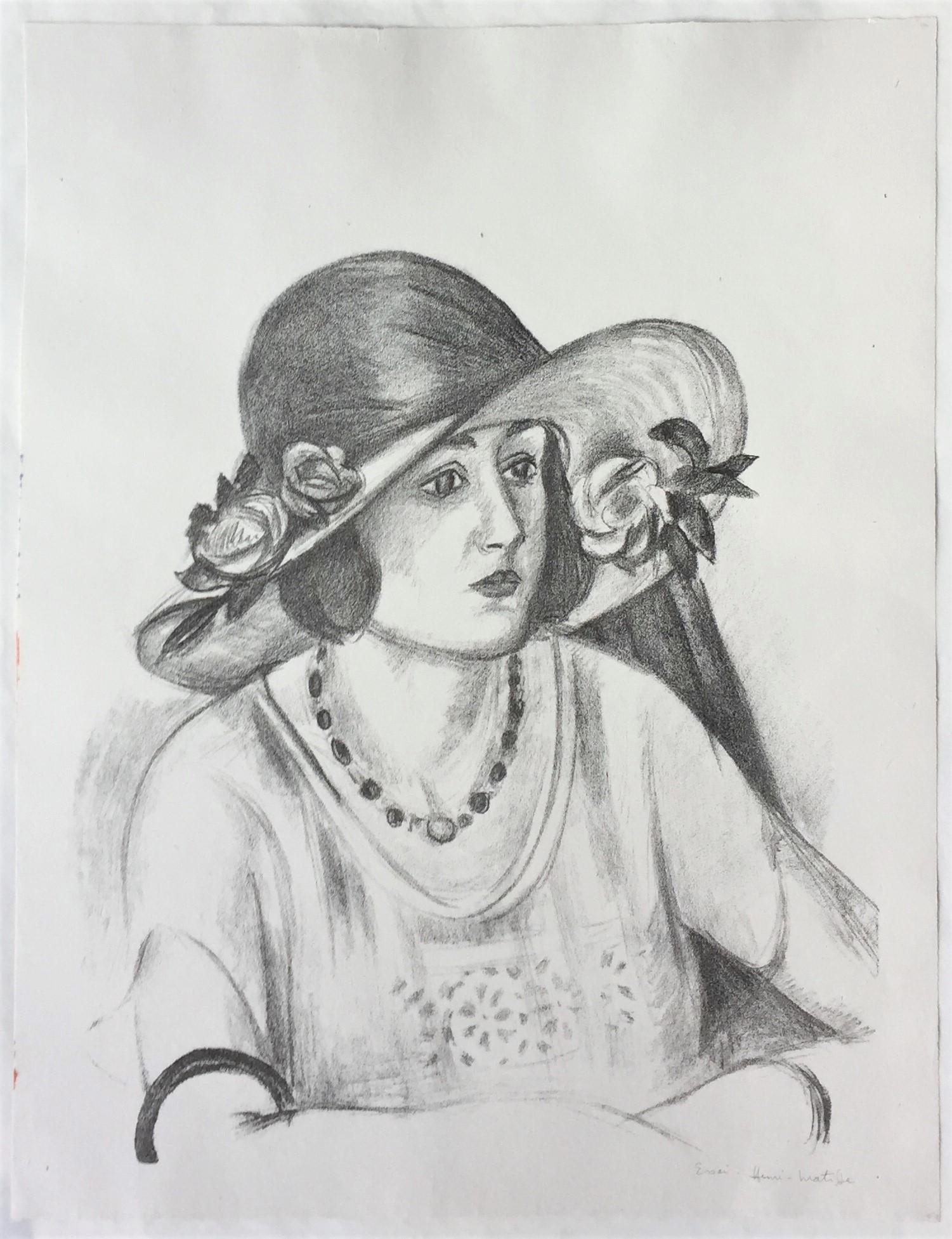 La Capeline de Paille d'Italie (The Italian Straw Hat).  - Print by Henri Matisse