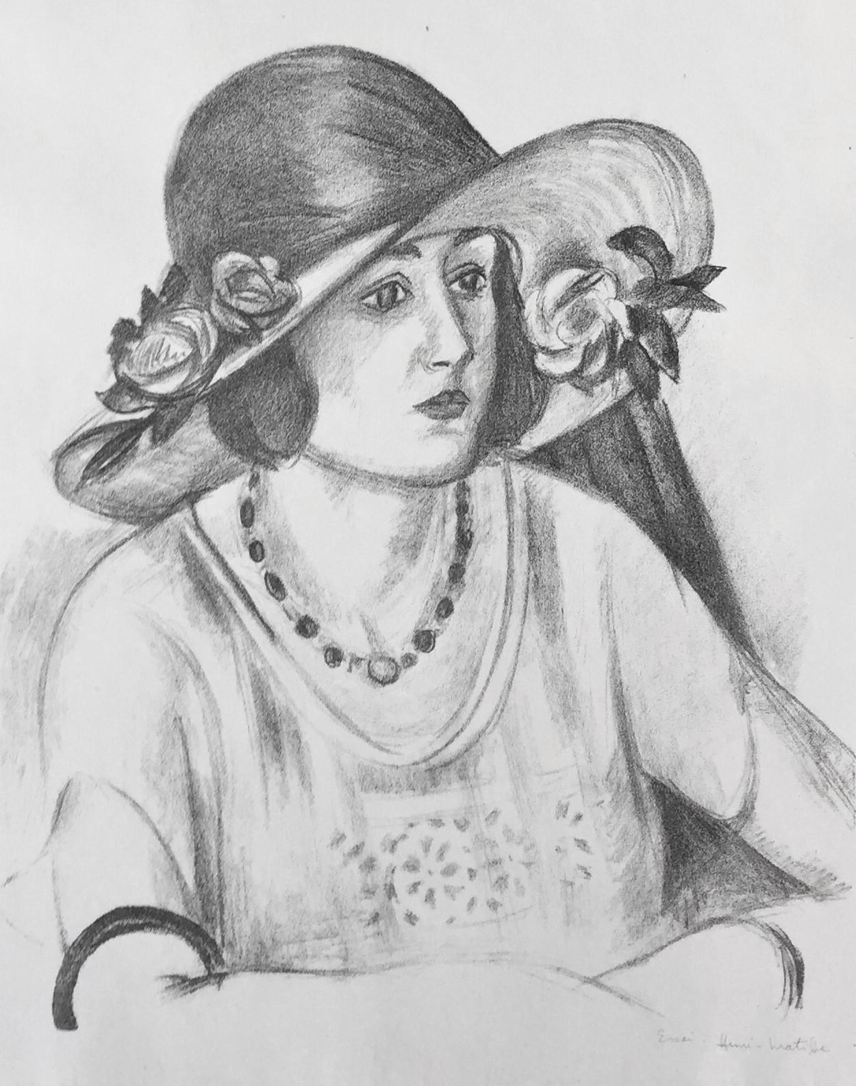 La Capeline de Paille d'Italie (El Sombrero de Paja de Italia). - Print Moderno de Henri Matisse