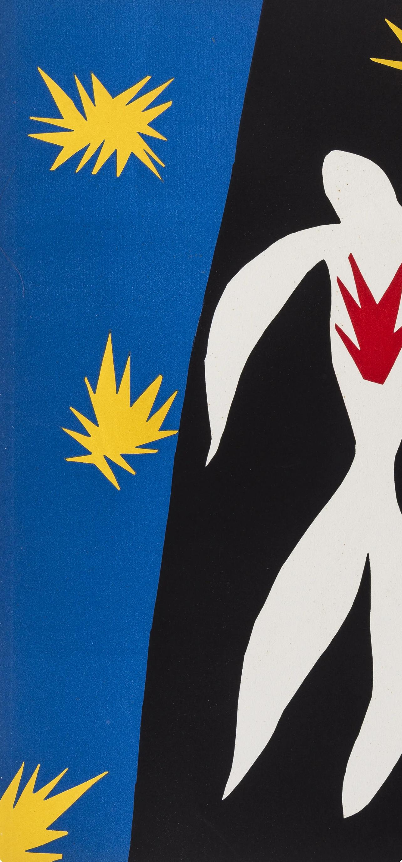 La Chute d'Icare (Duthuit 104), Verve: Revue Artistique et Littéraire - Blue Abstract Print by Henri Matisse