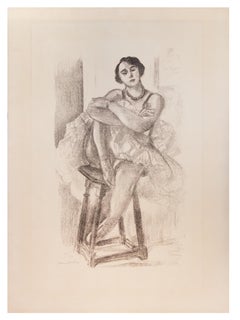La Danseuse sur un Tabouret - Lithograph by Henri matisse - 1927