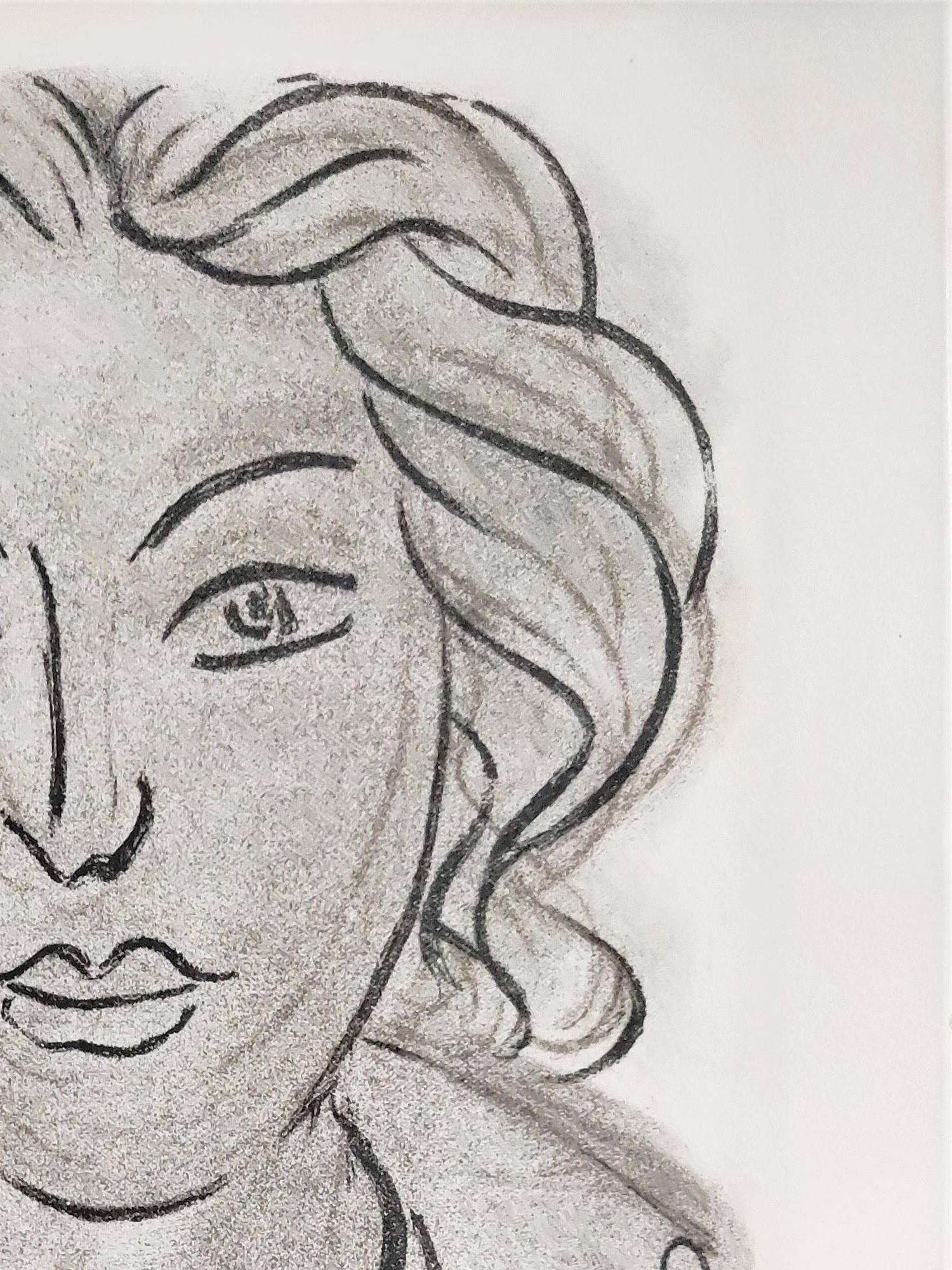 La Femme - Gray Print by Henri Matisse