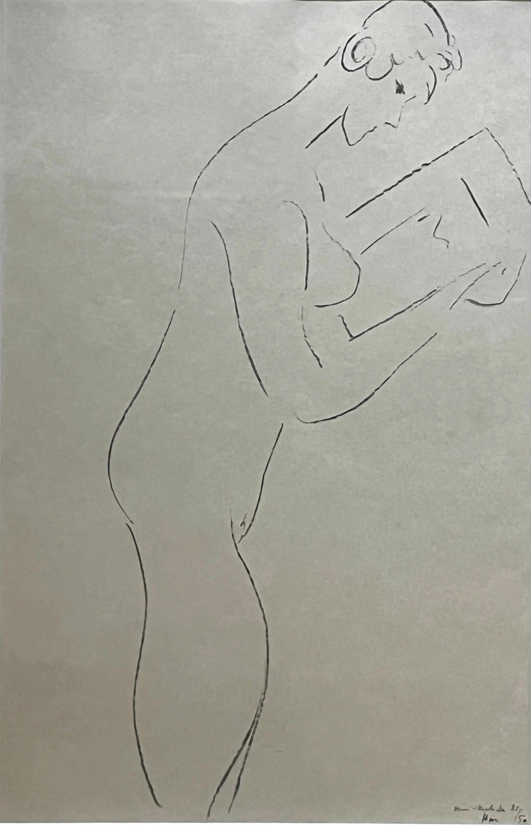 Henri Matisse Figurative Print - La Lecture, nu de profil