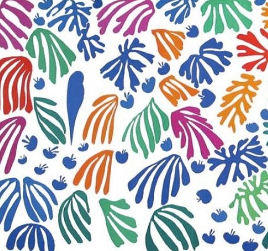 This lithograph titled La perruche et la sirène, is a reproduction of one of Matisse's designs which was incorporated into a volume of Verve -  which featured lithographs produced directly by Matisse working with Mourlot. The volume was published