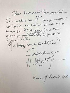 Le "L" - Original Lithgraph after Henri Matisse - 1982