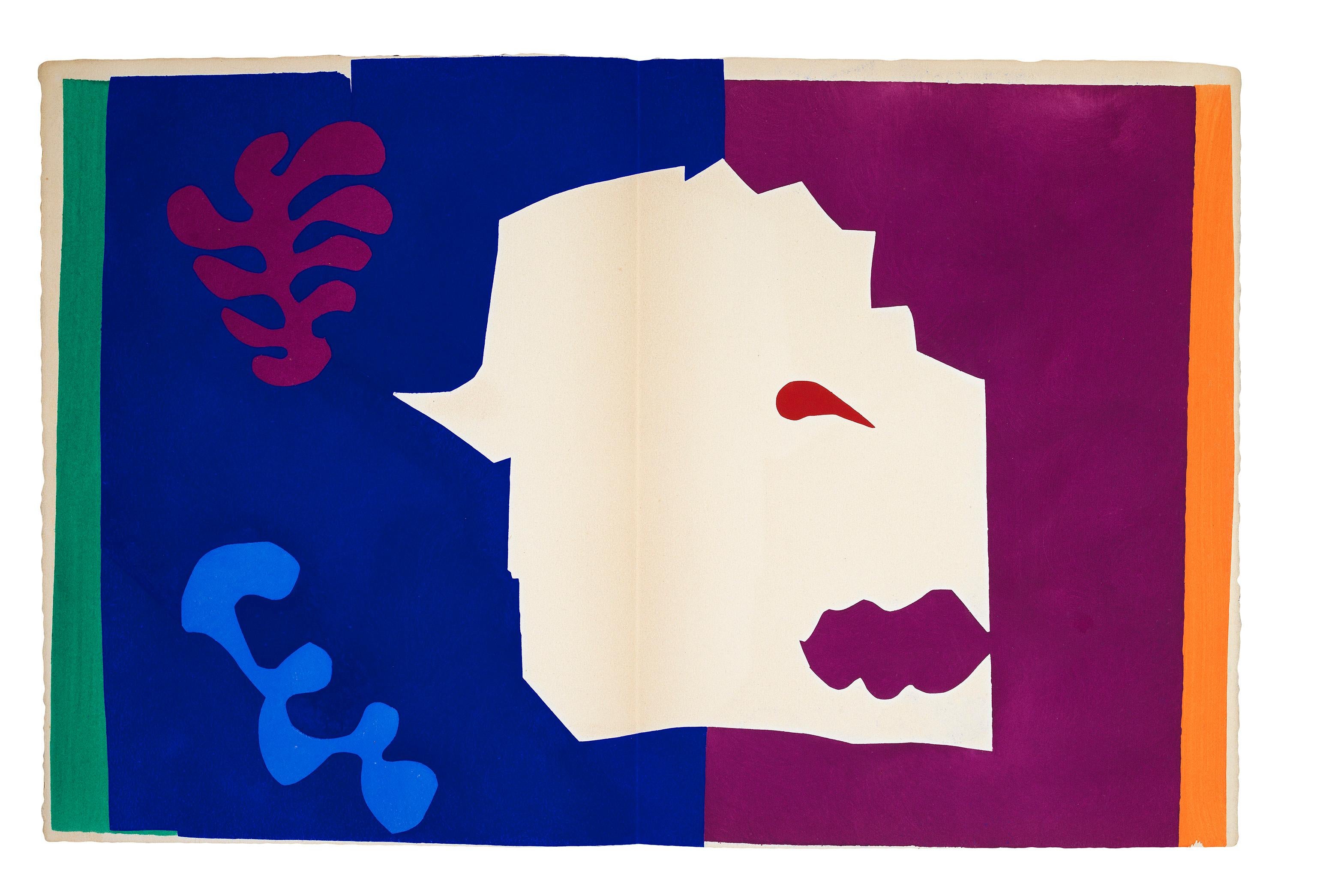 Pochoir in Farben gedruckt, 1947. 
Aus: Jazz, Tafel VI. Aus der Buchausgabe von 270. 
Gedruckt auf Arches-Papier bei Edmond Vairel, Paris. 
Herausgegeben von Teriade, Paris. 
(Duthuit Livres 22).   