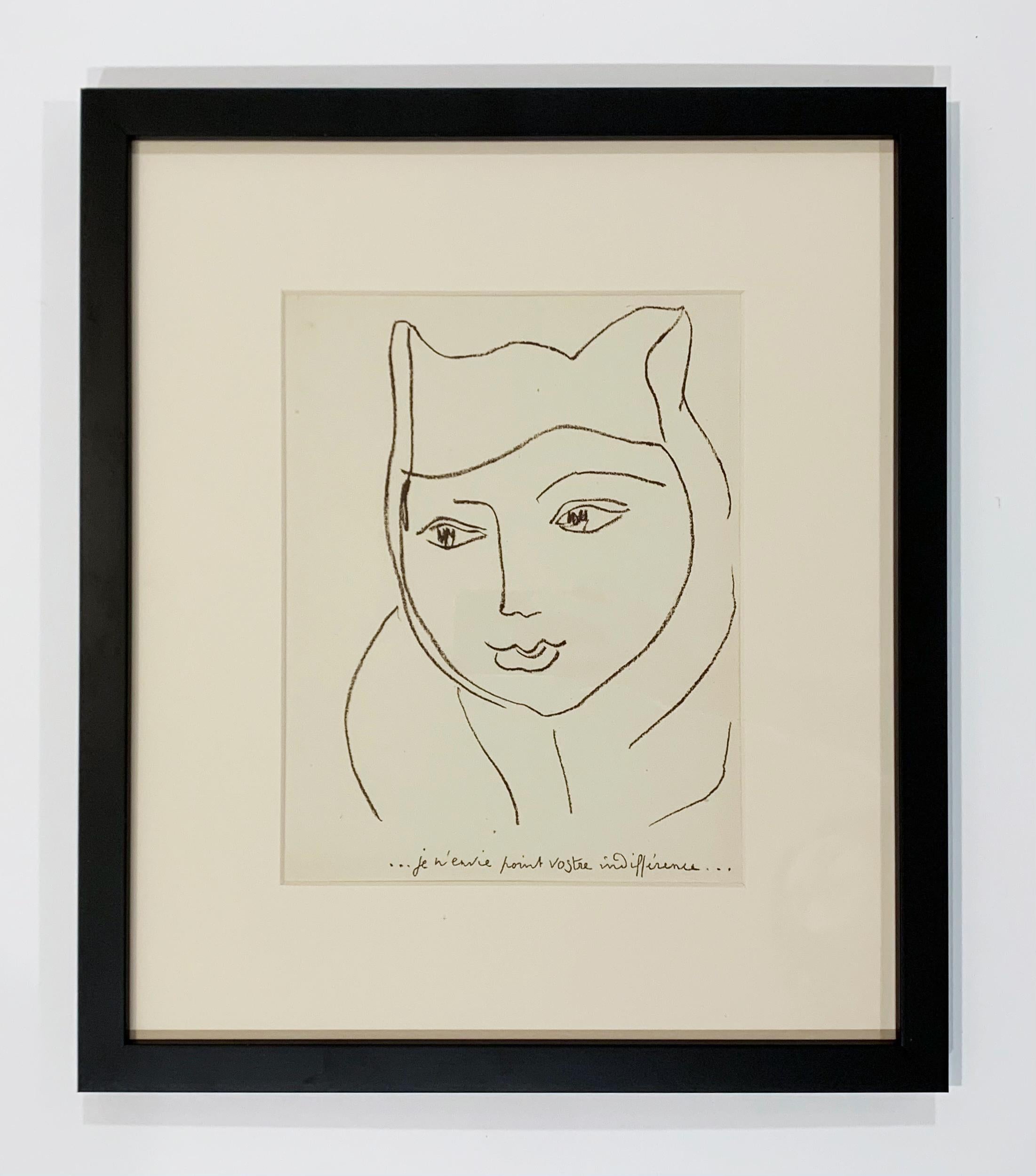 Sans titre de Les Lettres portugaises - Print de Henri Matisse