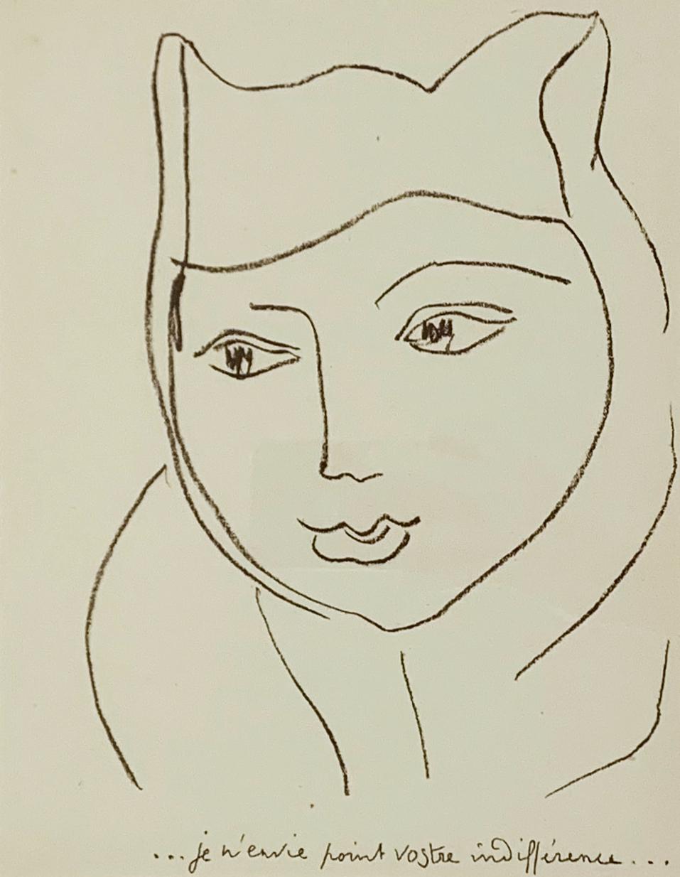 Sans titre de Les Lettres portugaises - Fauvisme Print par Henri Matisse