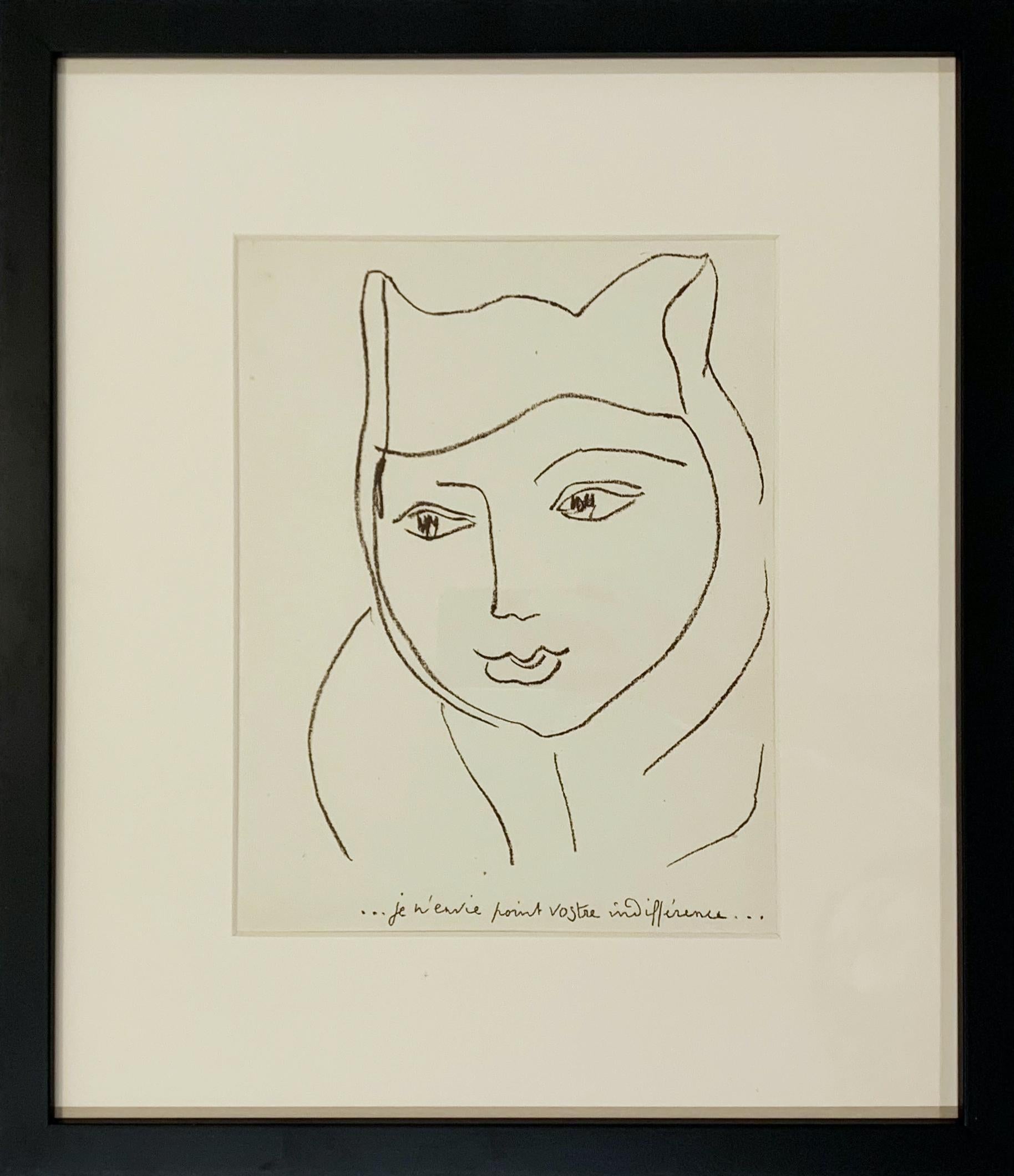 Henri Matisse Portrait Print - Untitled from Les Lettres Portugaises