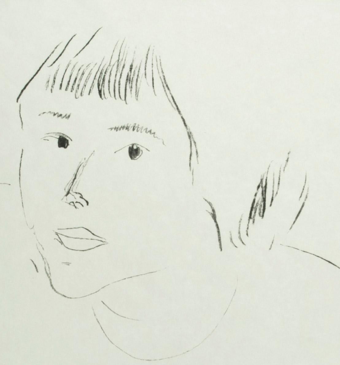 Les yeux noirs (The dark eyes) - Beige Nude Print by Henri Matisse