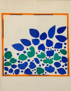 'Lierre' and 'Lierre en Fleur'  Modern Art Colour Lithography Duo