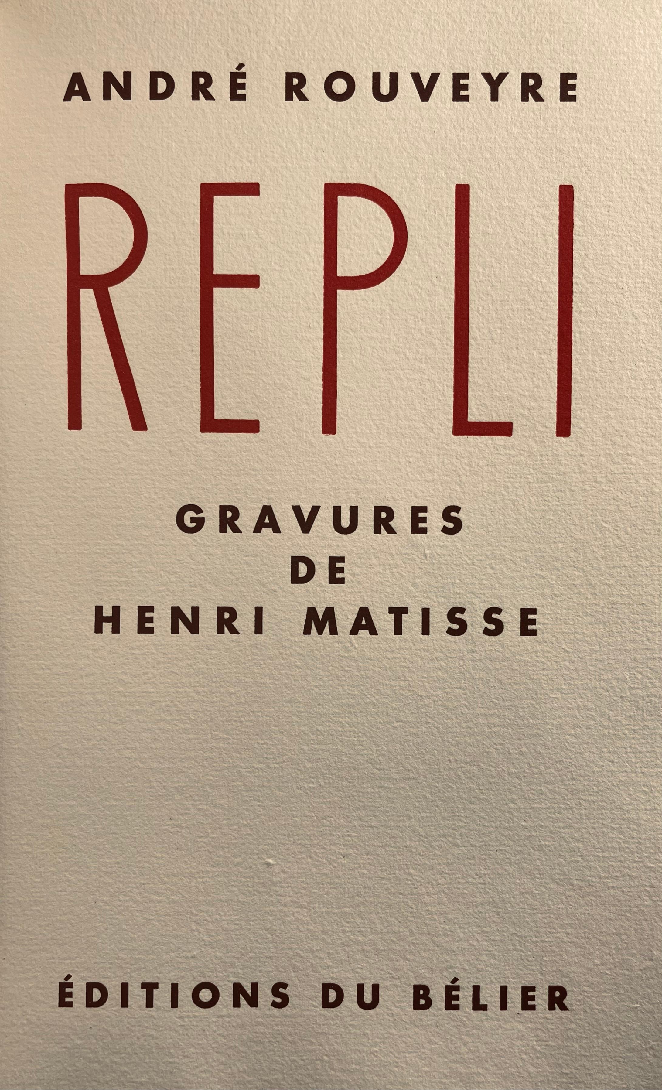 Lithographie I (Duthuit 20), Repli, Gravures de Henri Matisse For Sale 5