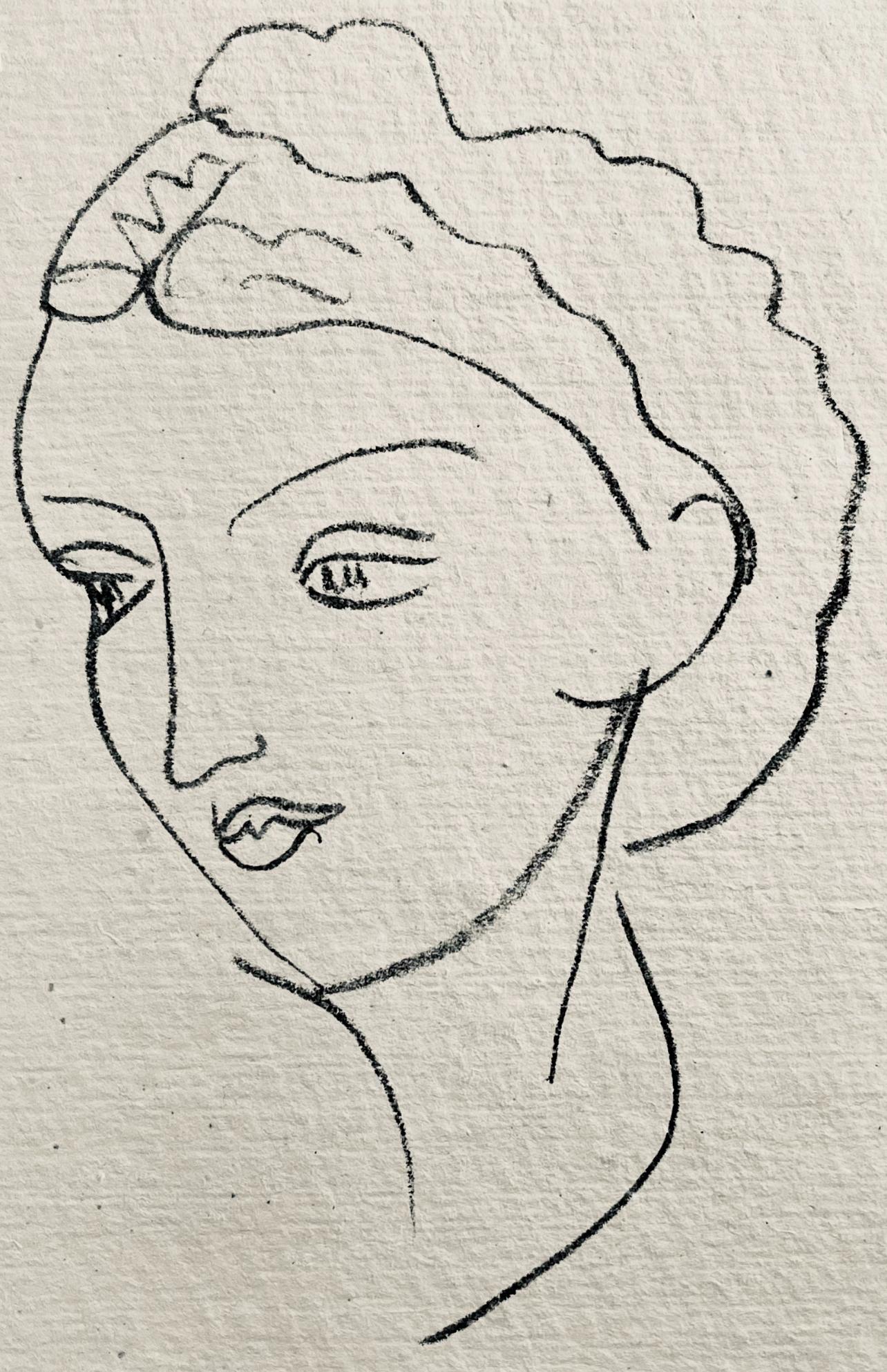 Lithograph on vélin a la forme des papeteries d'Arches paper. Unsigned and unnumbered, as issued. Good condition. Notes: From the volume, Repli, Gravures de Henri Matisse, 1947. Published by Éditions du Bélier, Paris; printed by Mourlot Frères,