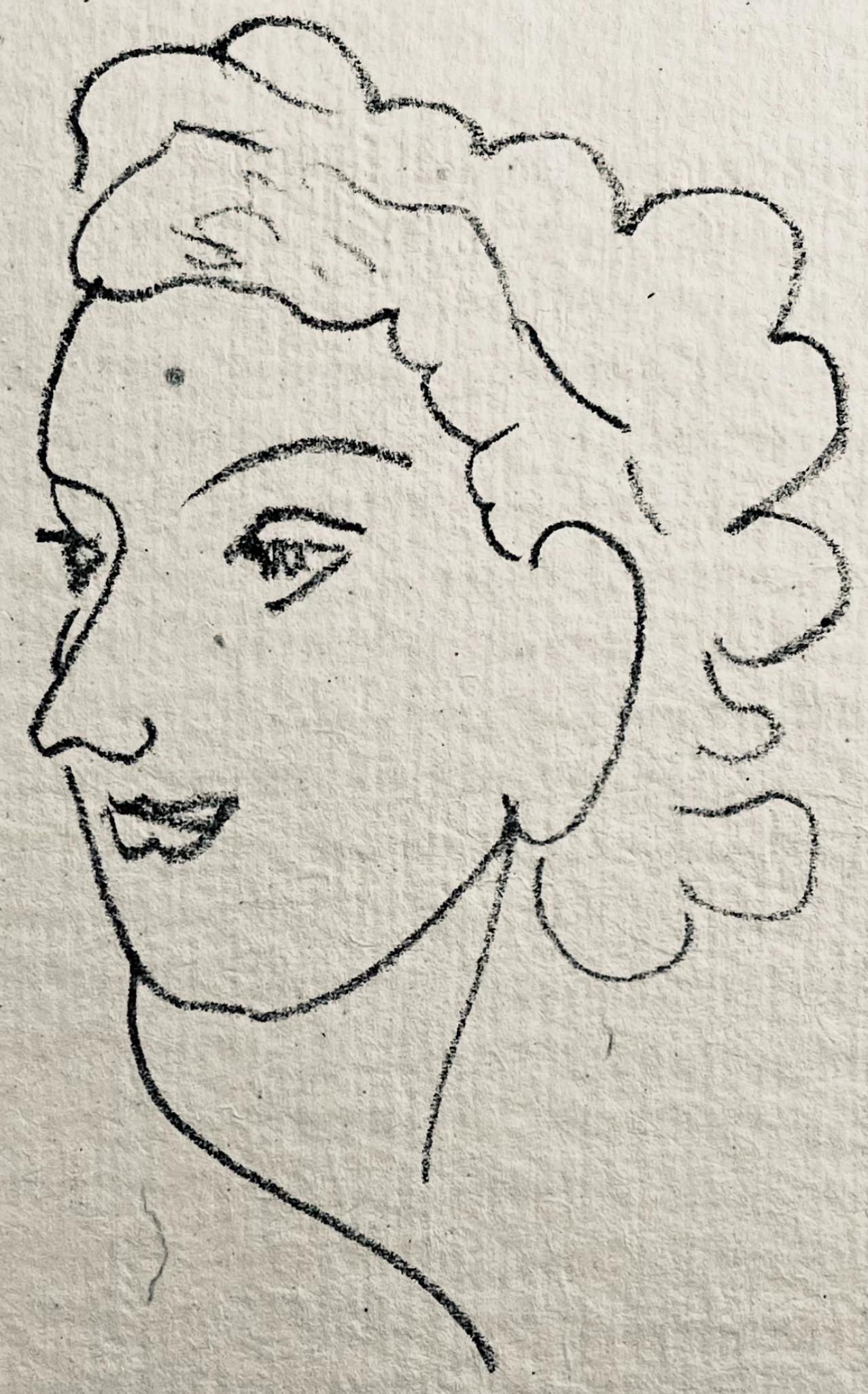 Lithograph on vélin a la forme des papeteries d'Arches paper. Unsigned and unnumbered, as issued. Good condition. Notes: From the volume, Repli, Gravures de Henri Matisse, 1947. Published by Éditions du Bélier, Paris; printed by Mourlot Frères,