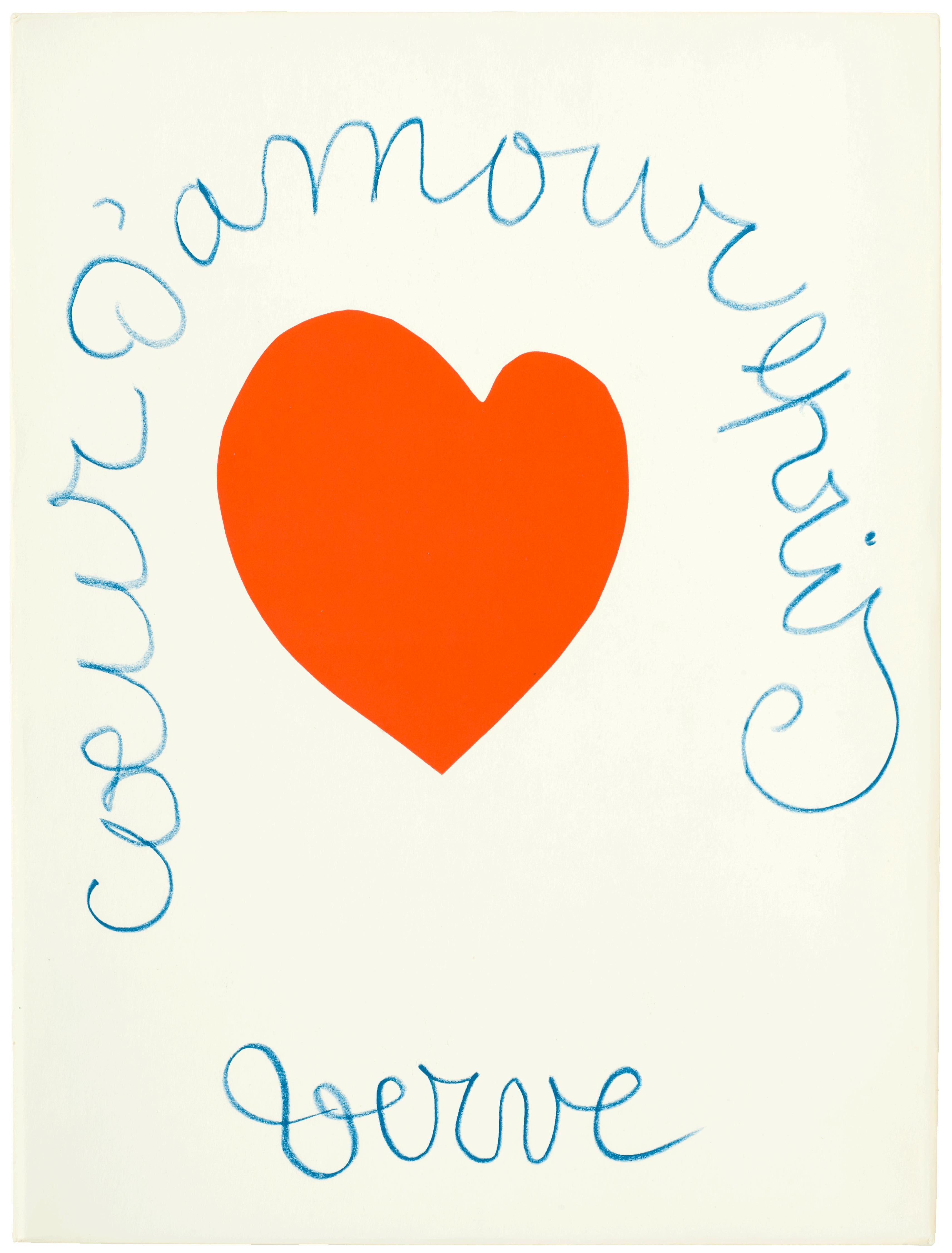 Lithograph on vélin des Papeteries du Marais paper. Paper Size: 14 x 10.25 inches. Inscription: Unsigned and unnumbered, as issued. Notes: From the album, Livre du cœur d'Amour épris, Verve: Revue Artistique et Littéraire, Vol. VI, N° 23, 1949.