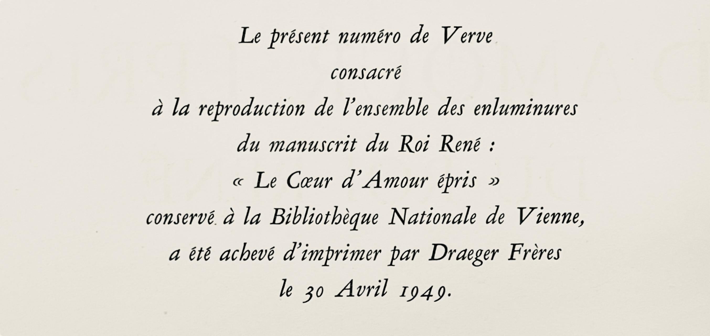Livre du cœur d'amour épris, Verve: Revue Artistique et Littéraire For Sale 3