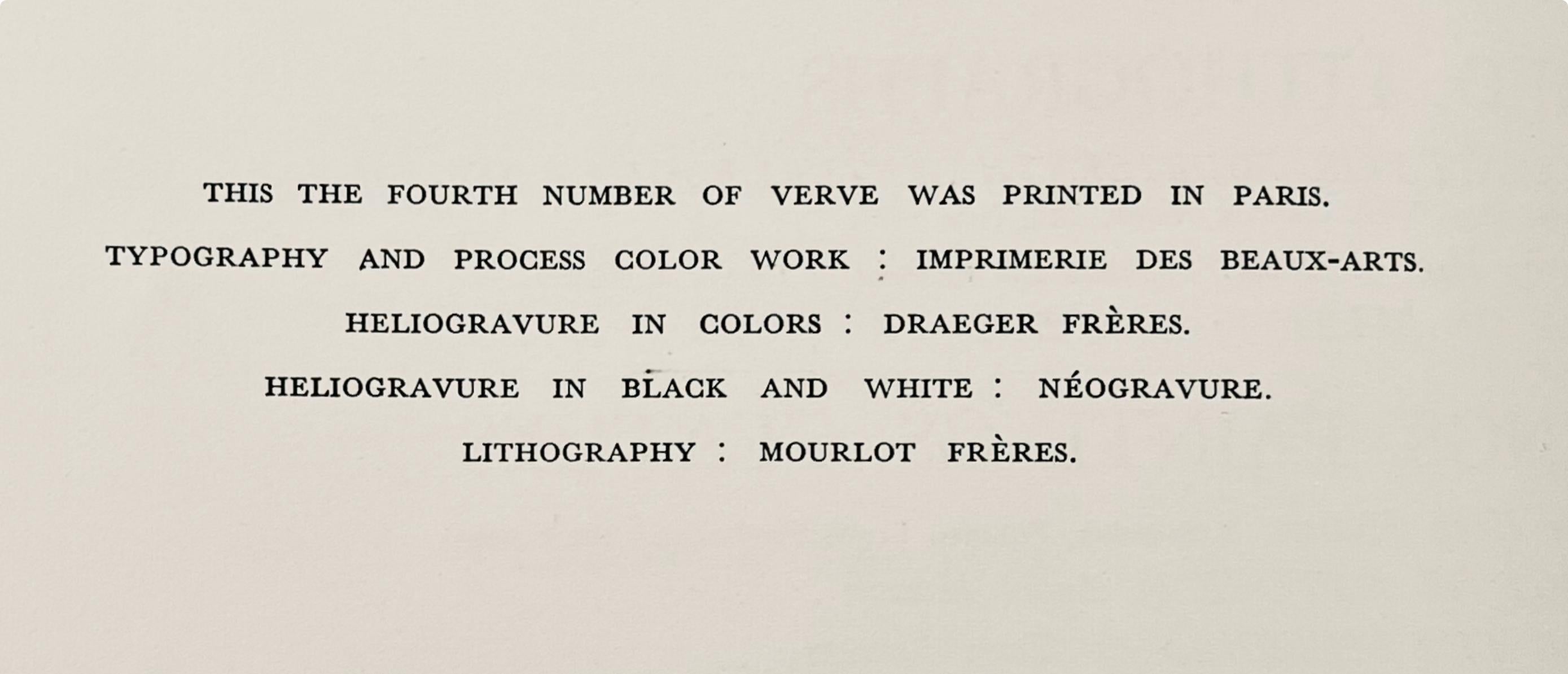 Matisse, A la memoire de Angela Lamotte II, Verve : Revue Artistique (après) en vente 3