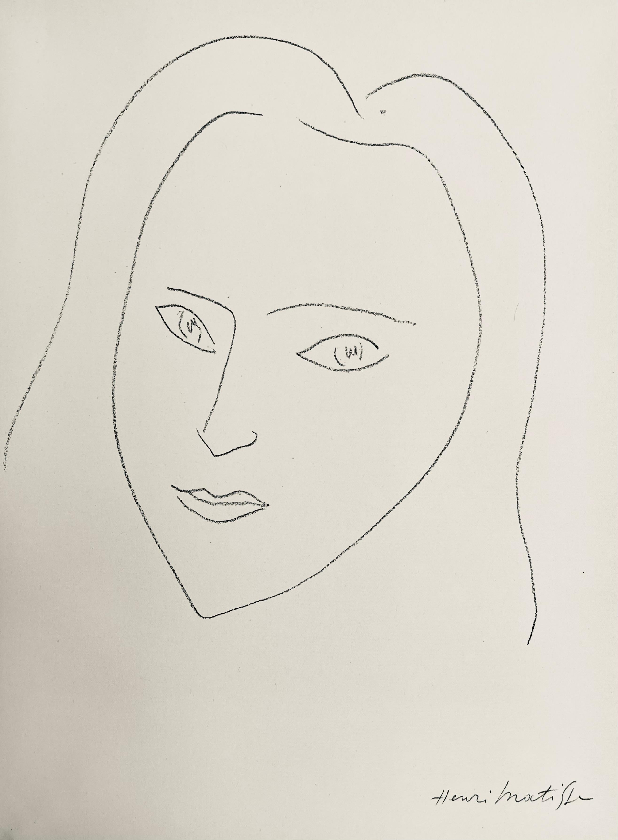 Henri Matisse Figurative Print - Matisse, A la memoire de Angela Lamotte II, Verve: Revue Artistique (after)