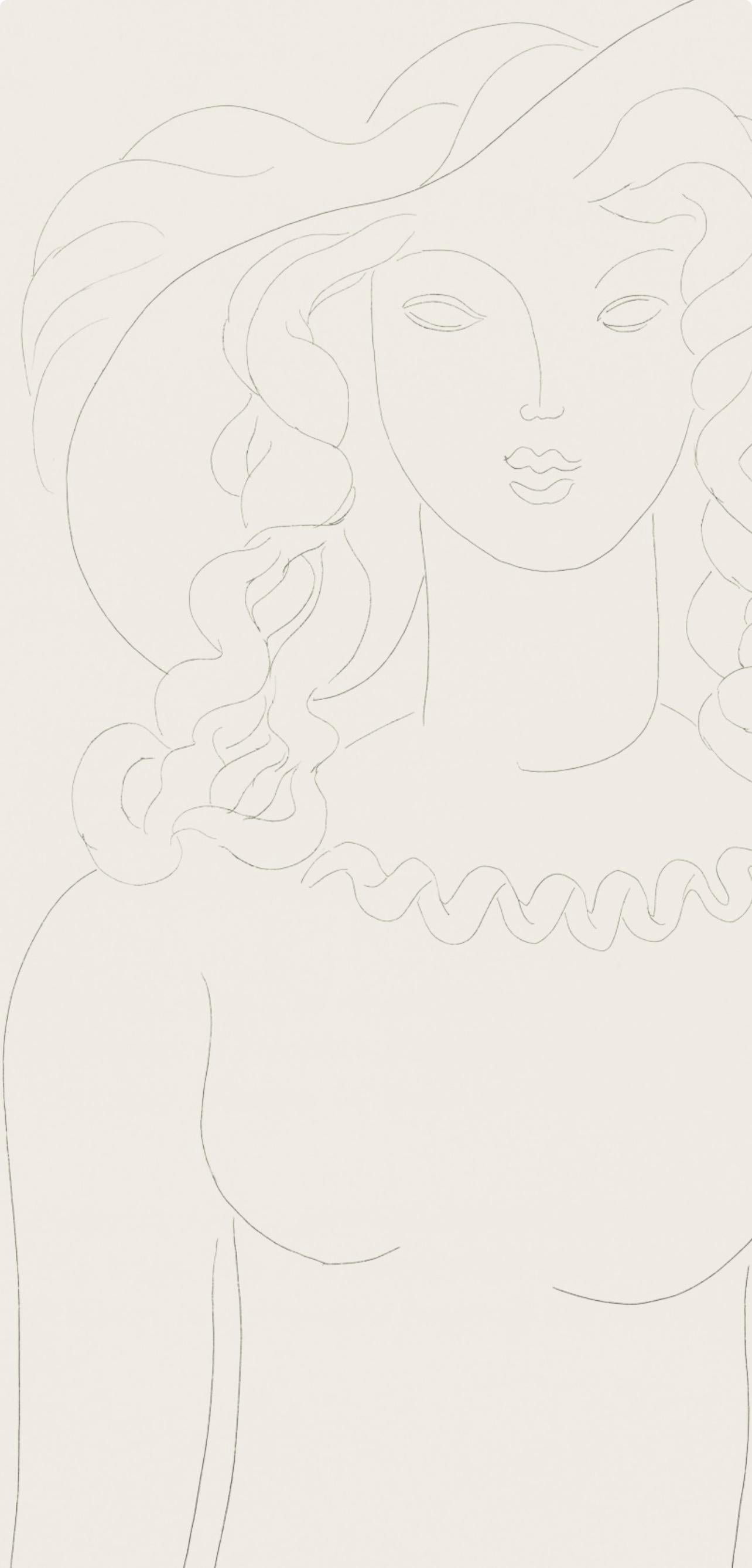 Medium: Lithograph on papier bouffant des Papeteries de Casteljoux paper
Year: 1970
Paper Size: 11.24 x 8.46 inches
Inscription: Unsigned and unnumbered, as issued
Notes: From the folio, Poésies de Stéphane Mallarmé, Eaux-fortes originales de Henri