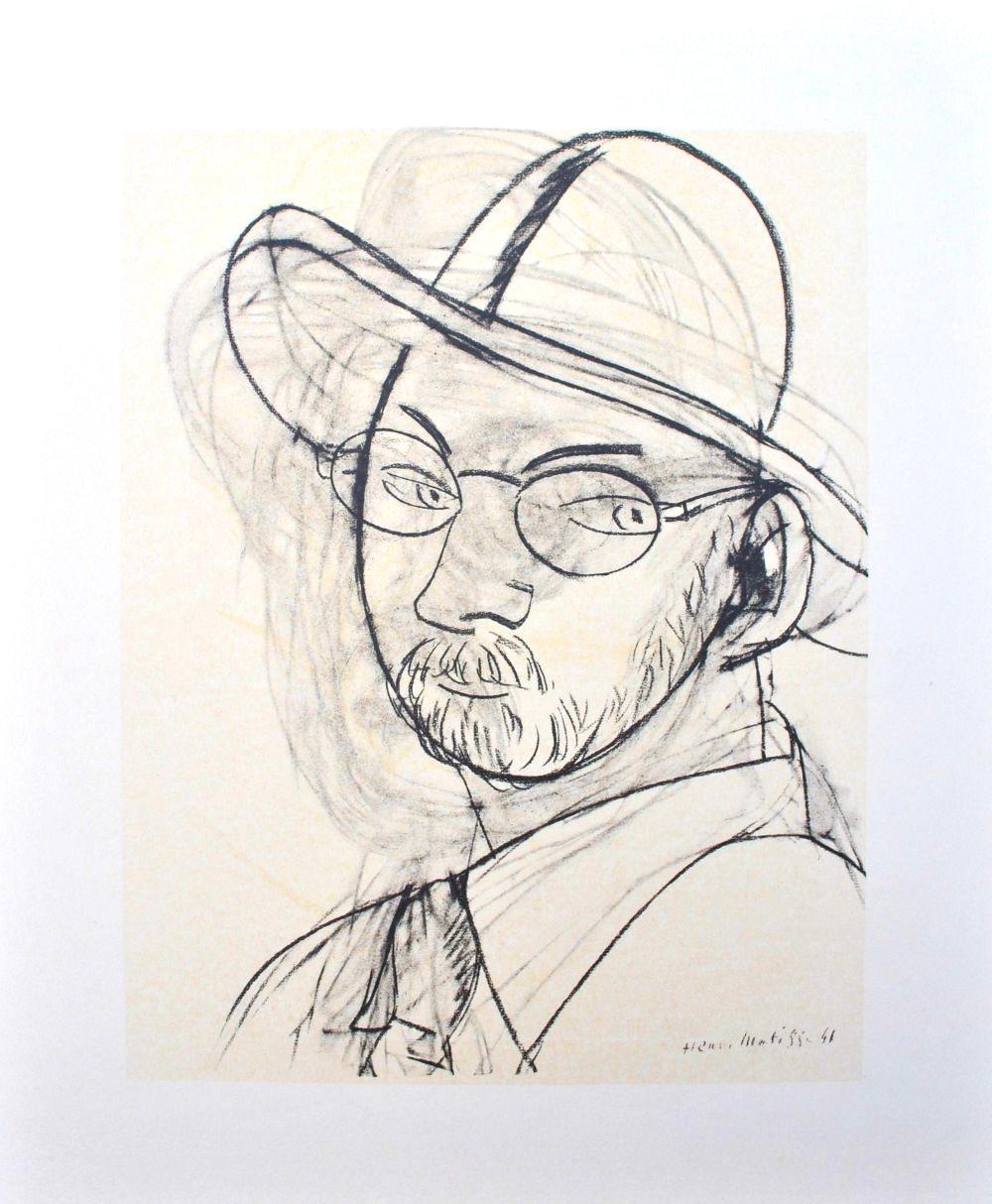 Matisse, Autoportrait au chapeau de paille, Portraits par Henri Matisse (after) For Sale 4