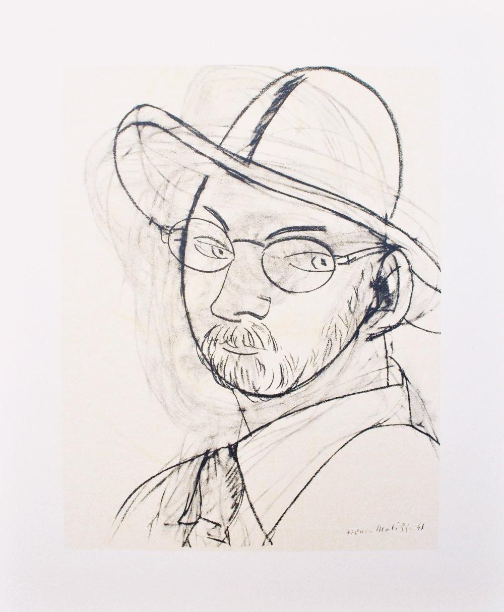 Matisse, Autoportrait au chapeau de paille, Portraits par Henri Matisse (after) For Sale 4