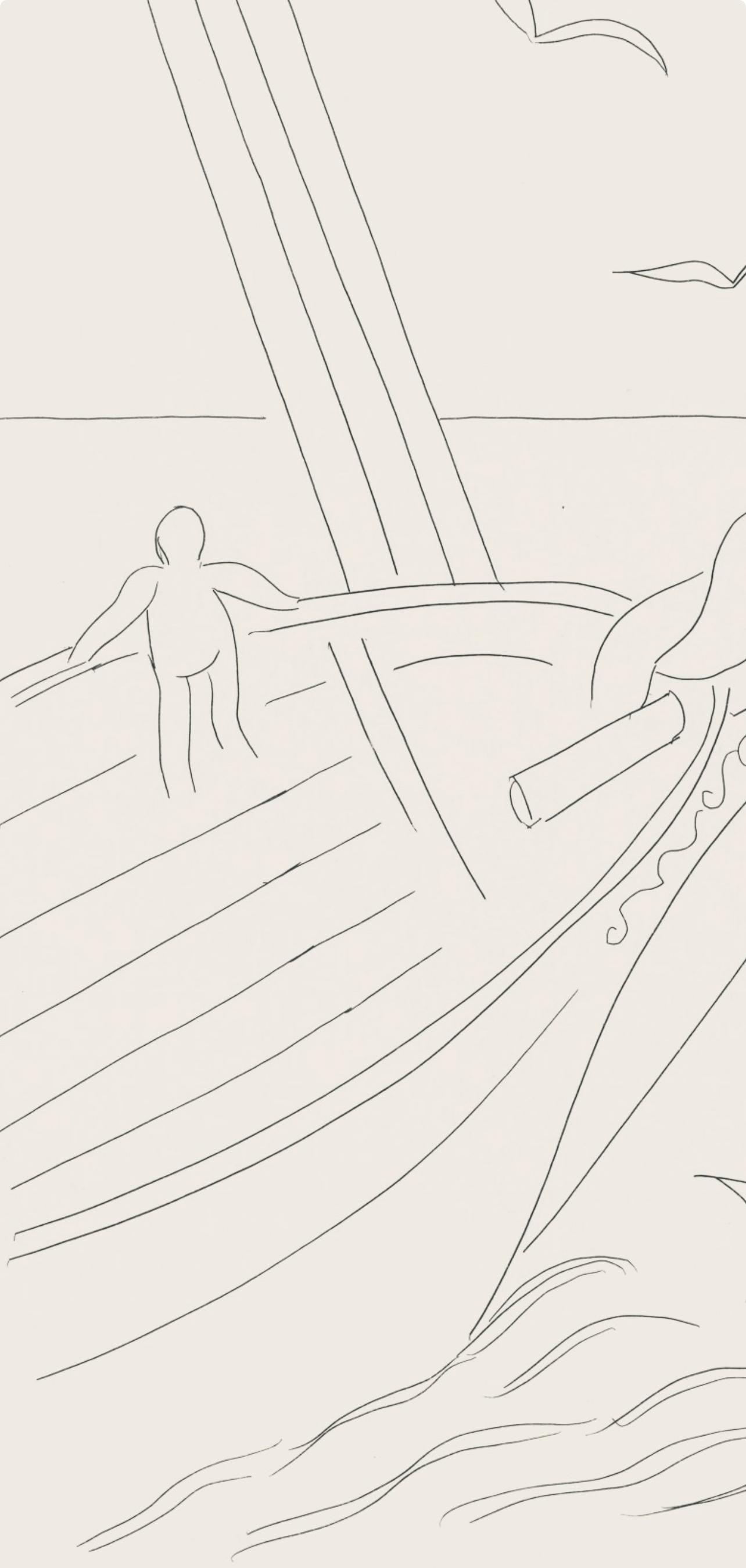 Matisse, Brise marine, Poésies (after) - White Figurative Print by Henri Matisse