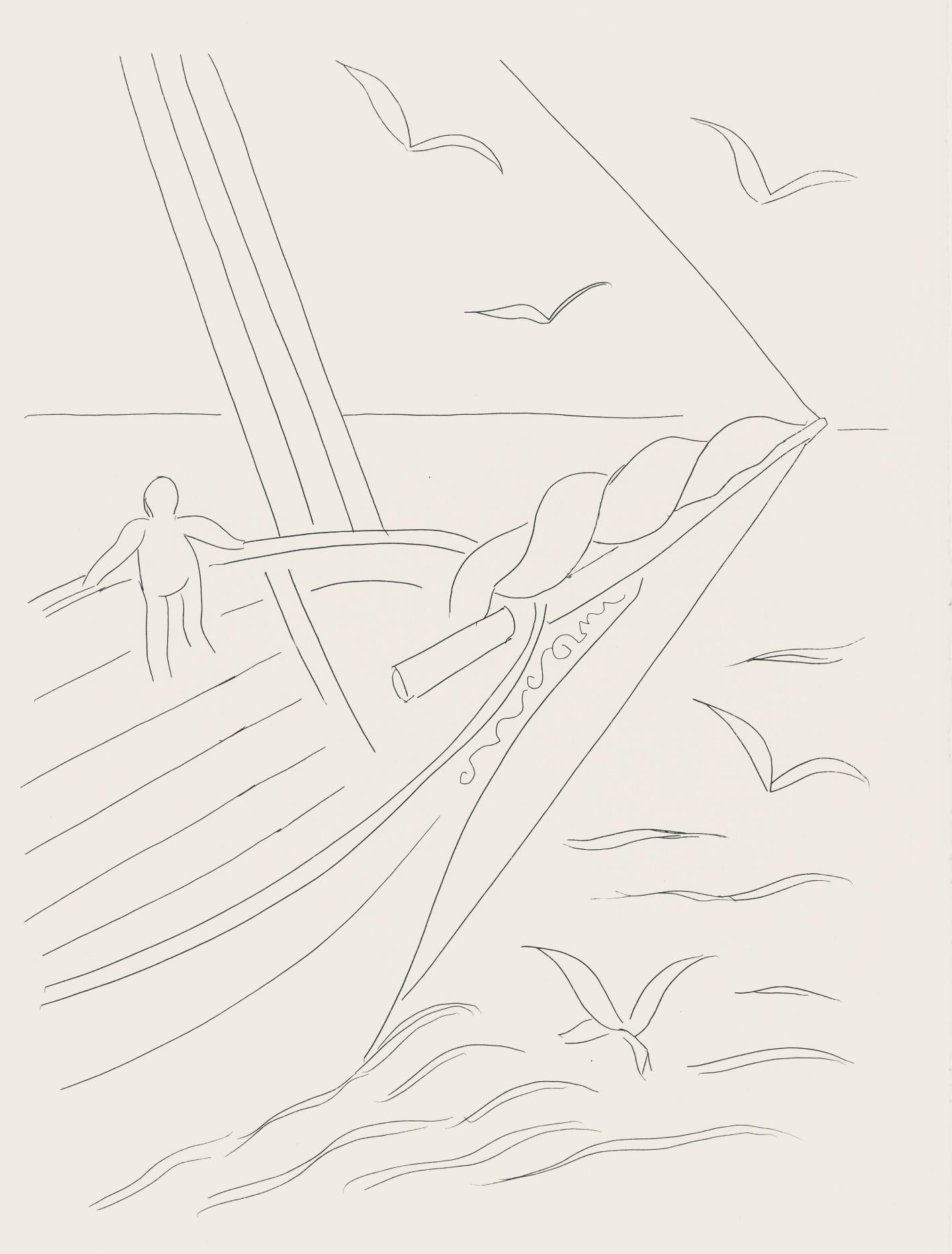 Henri Matisse Landscape Print - Matisse, Brise marine (Sea Breeze), Poésies (after)