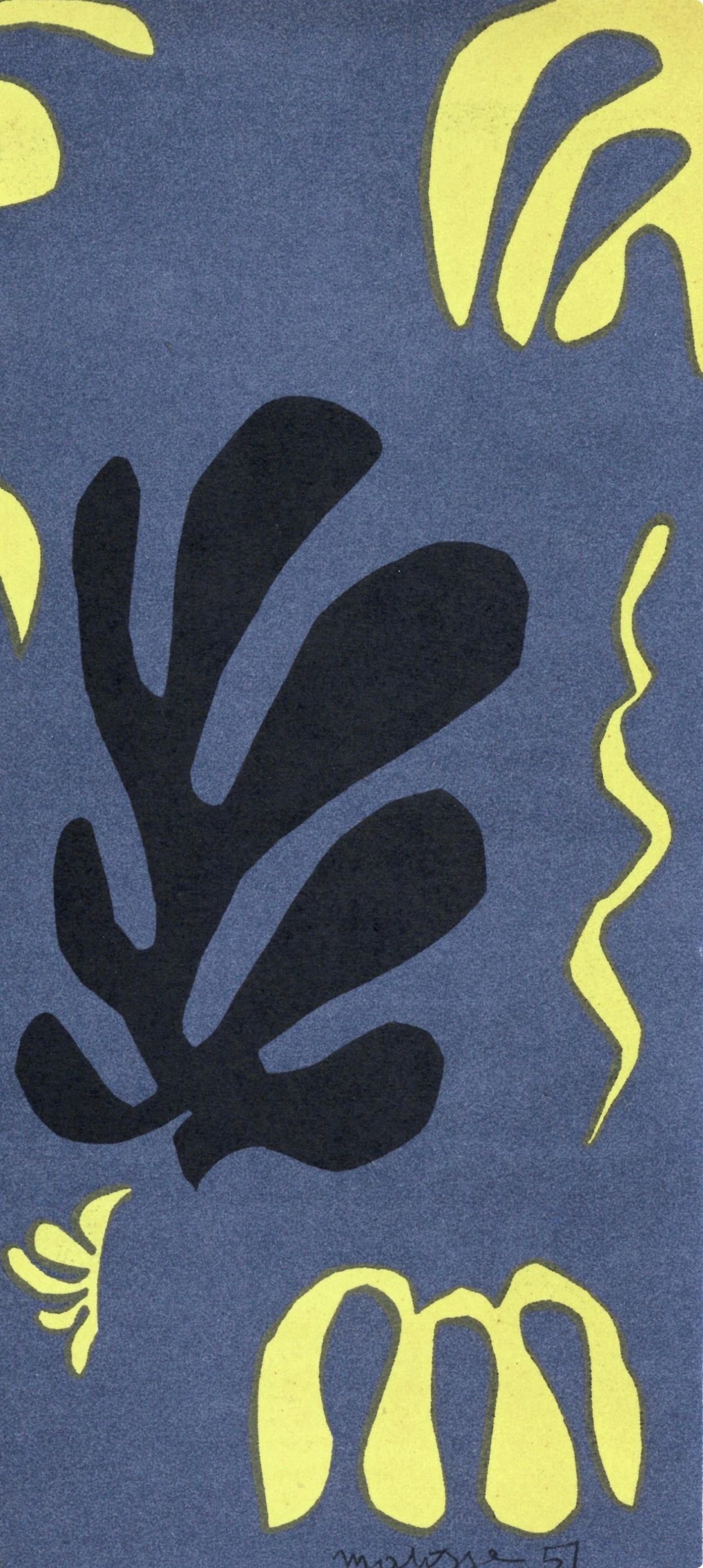 Matisse, Composition, Société internationale d'art XXe siècle (d'après) - Violet Abstract Print par Henri Matisse